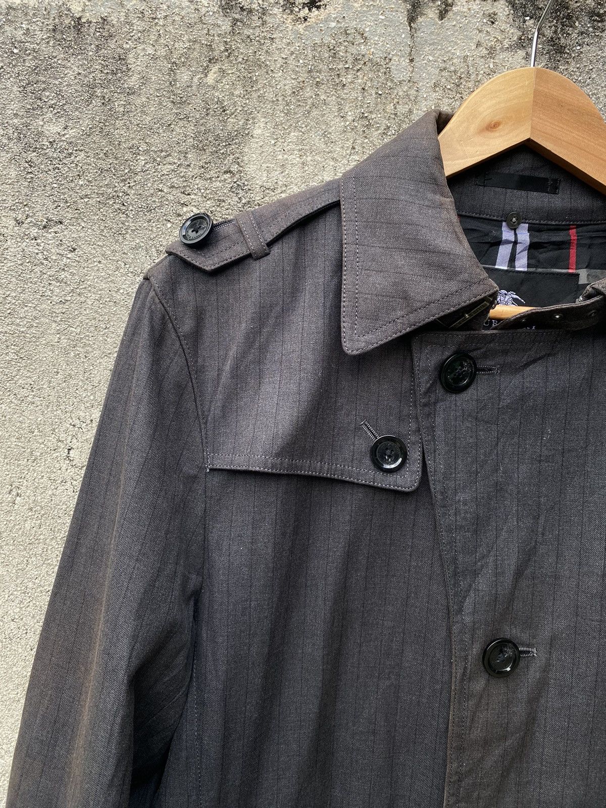Burberry Black Label Trench Coat Single Breasted Jacket