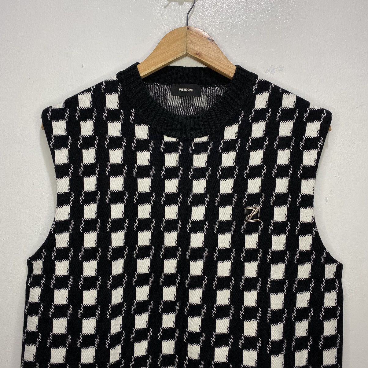 WE11DONE We11done Black & White Gingham Check Vest Size S / US 4 / IT 40 - 2 Thumbnail