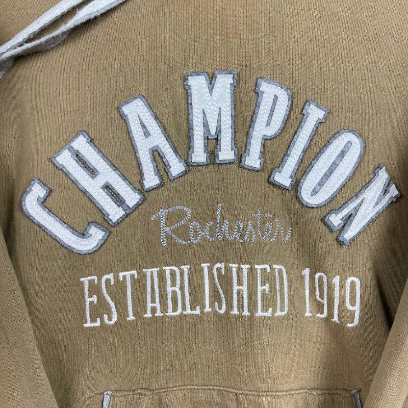 Vtg Champion Established 1919 Embroidered Logo Hoodie Jacket