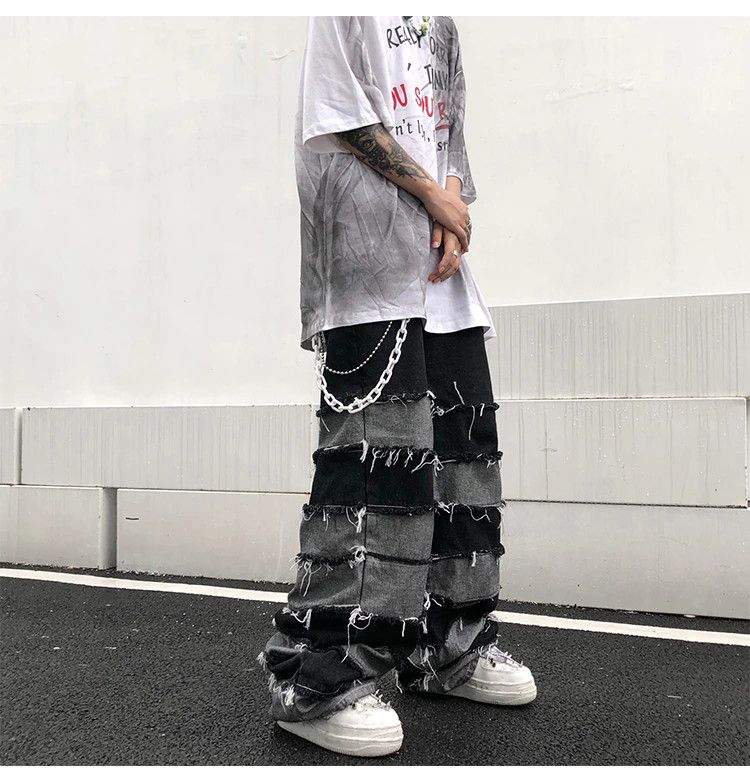 Other Tassel Pants Wide Leg Hip Hop Lazy Wind Pants Size US 32 / EU 48 - 5 Thumbnail