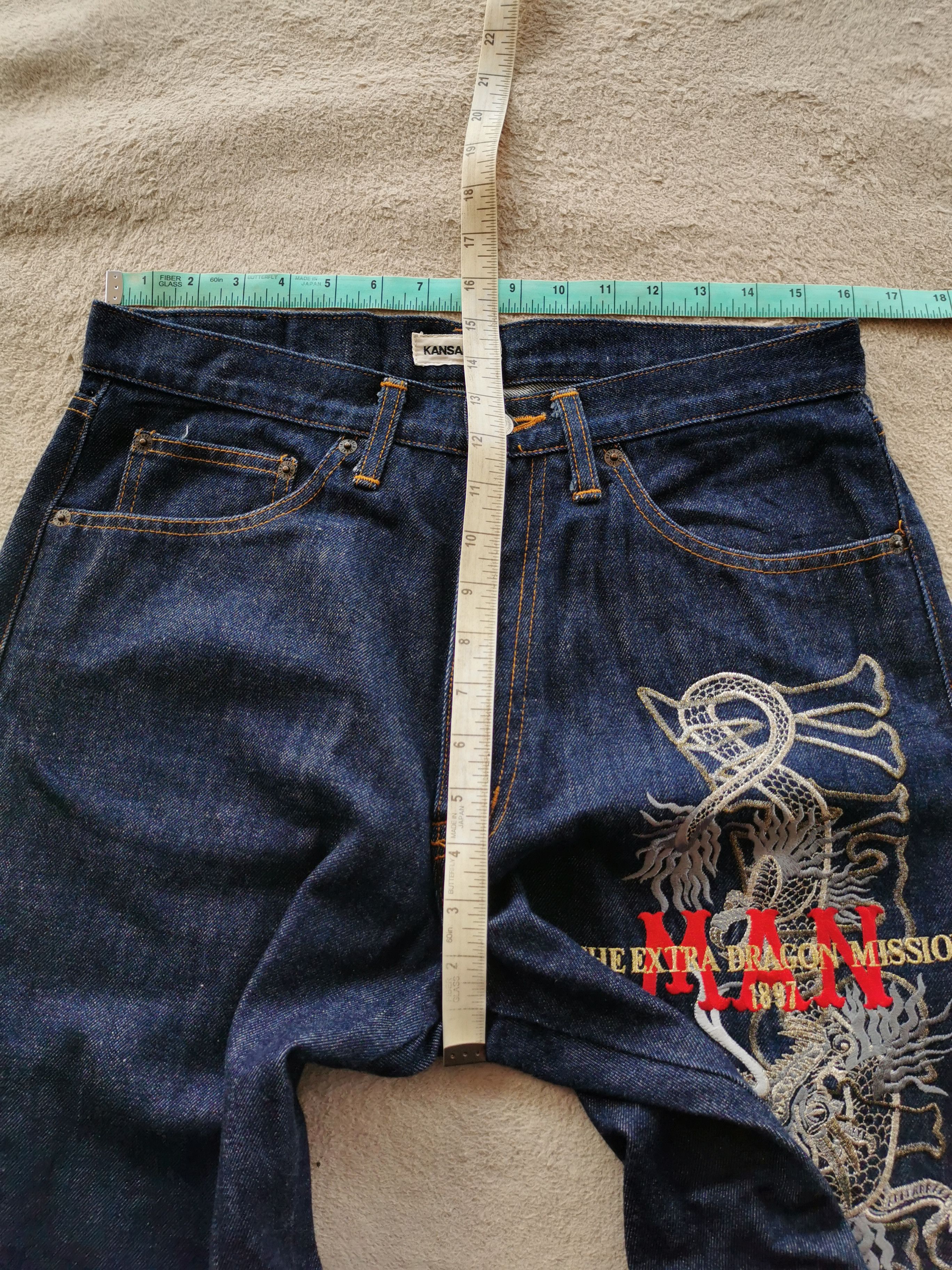 Japanese Brand Kansai Yamamoto Man Japan Dragon Ankle Jeans Size US 32 / EU 48 - 8 Thumbnail