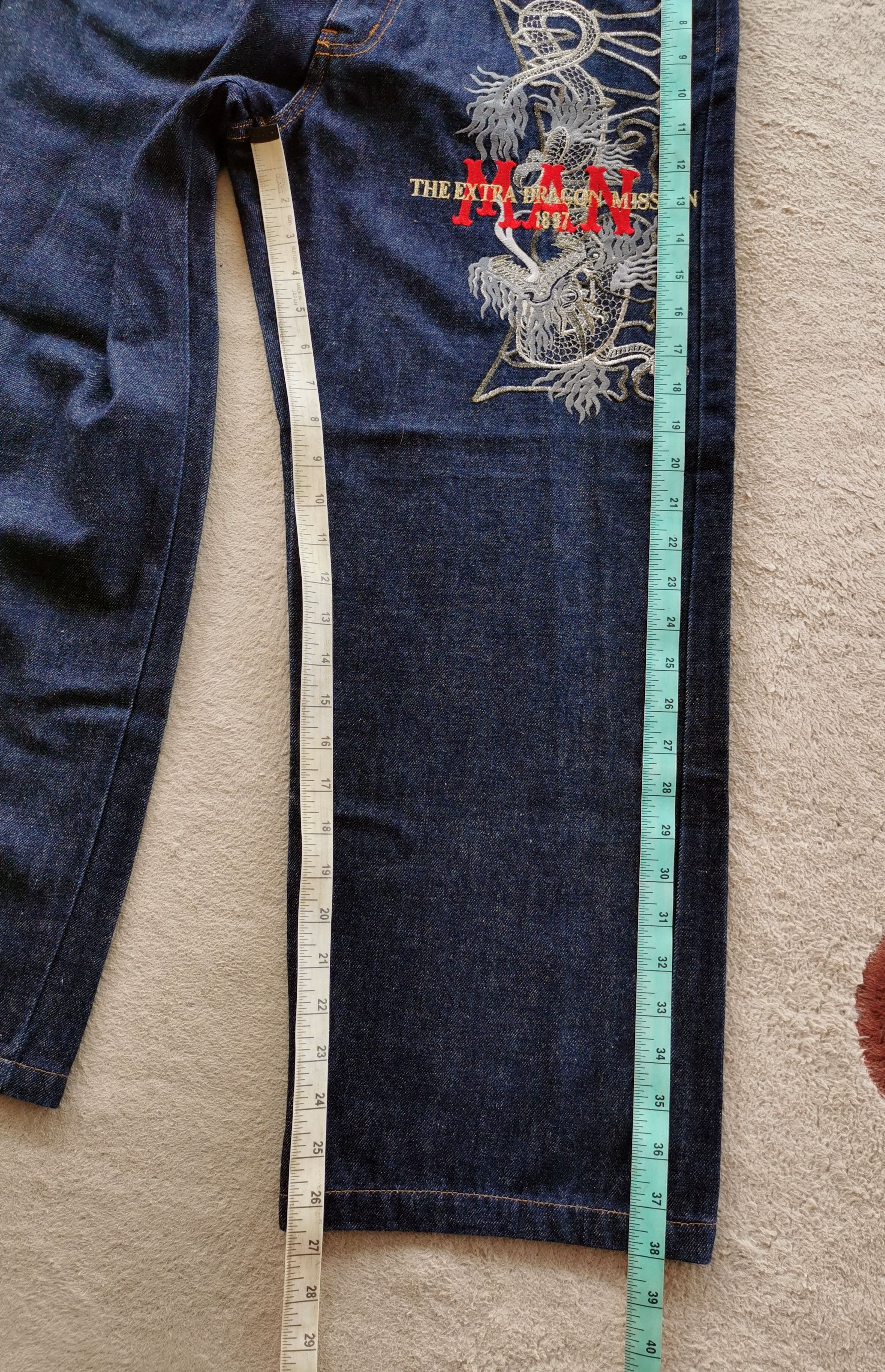 Japanese Brand Kansai Yamamoto Man Japan Dragon Ankle Jeans Size US 32 / EU 48 - 10 Thumbnail