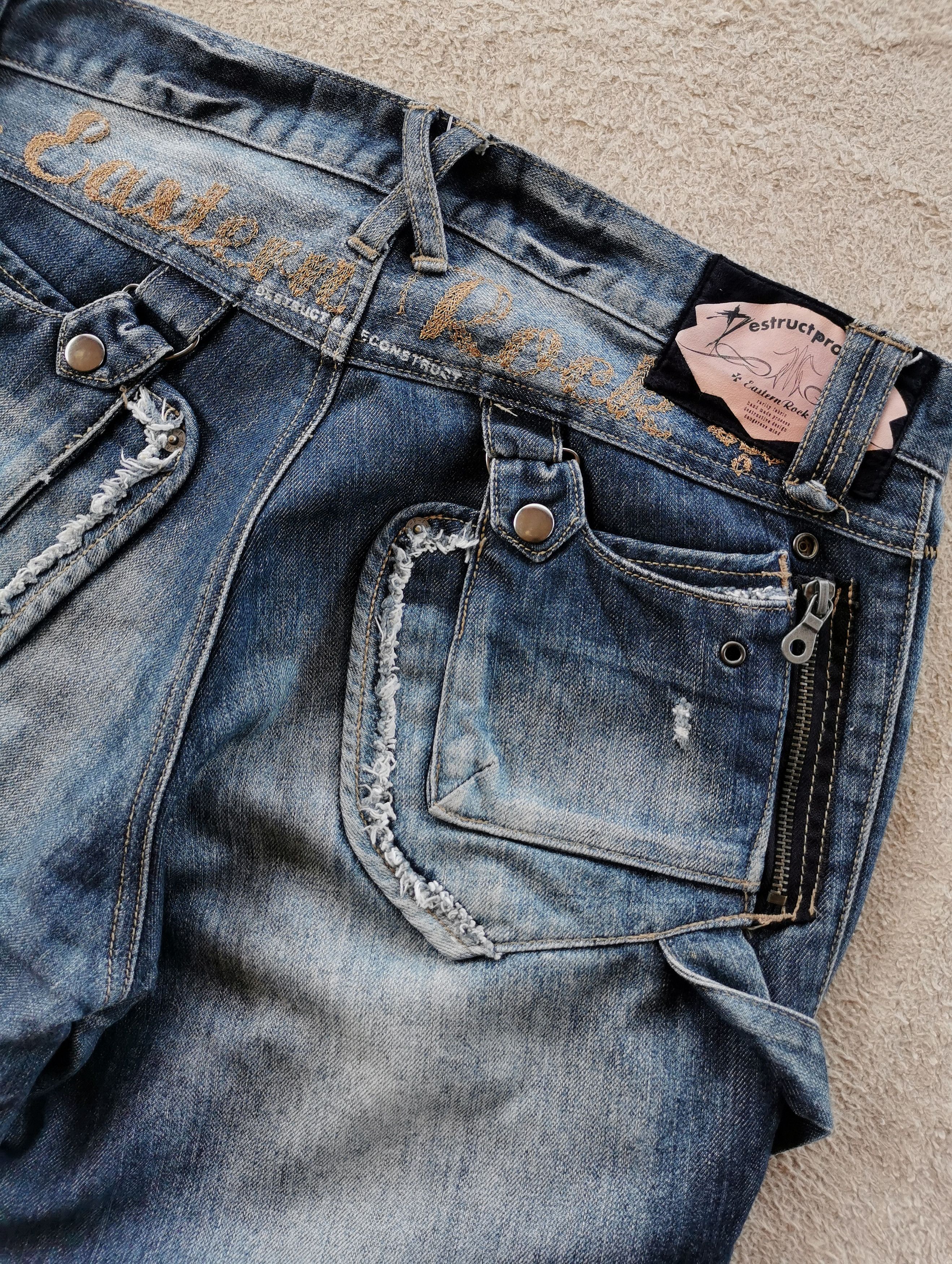 PPFM PPFM Eastern Rock Destruct & Deconstruct Denim Jeans Size US 33 - 8 Thumbnail