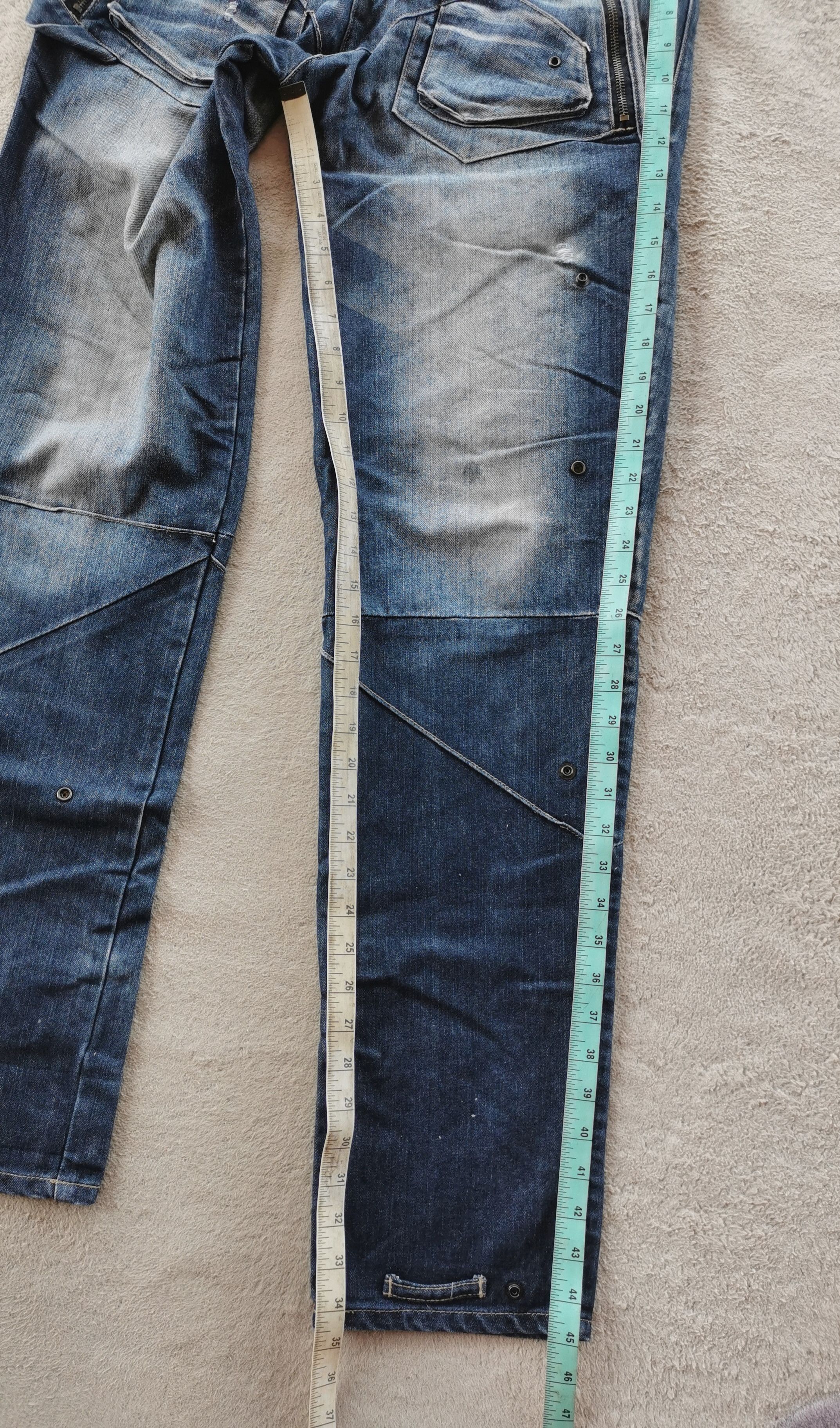 PPFM PPFM Eastern Rock Destruct & Deconstruct Denim Jeans Size US 33 - 13 Thumbnail