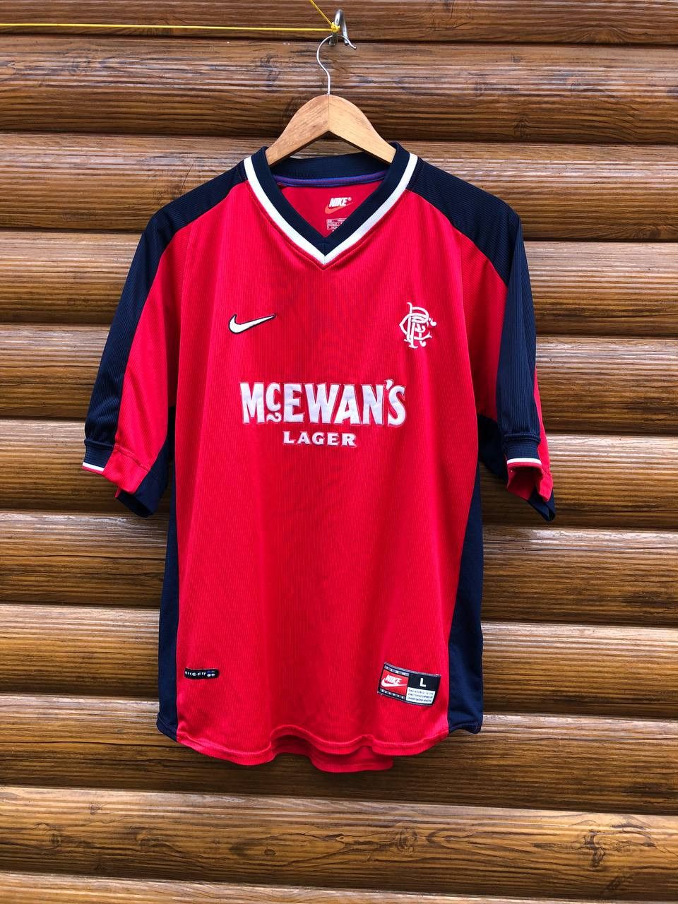 Nike × Vintage Vintage Nike GLASGOW RANGERS Away Shirt Jersey Scotland Size US L / EU 52-54 / 3 - 1 Thumbnail
