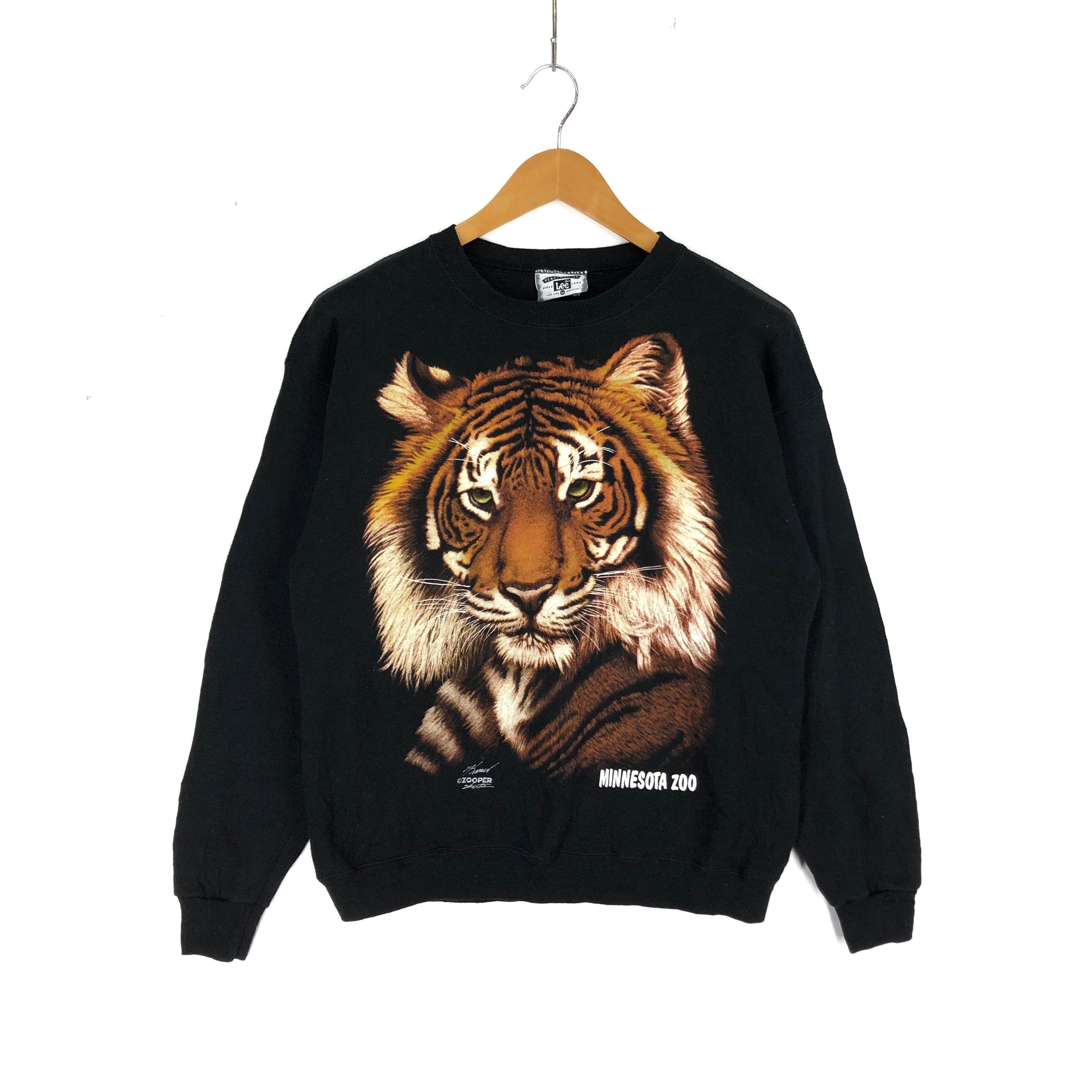 Lee 90s Tiger Of MINNESOTA ZOO Crew Neck Sweatshirt #2584-92 Size US M / EU 48-50 / 2 - 1 Thumbnail