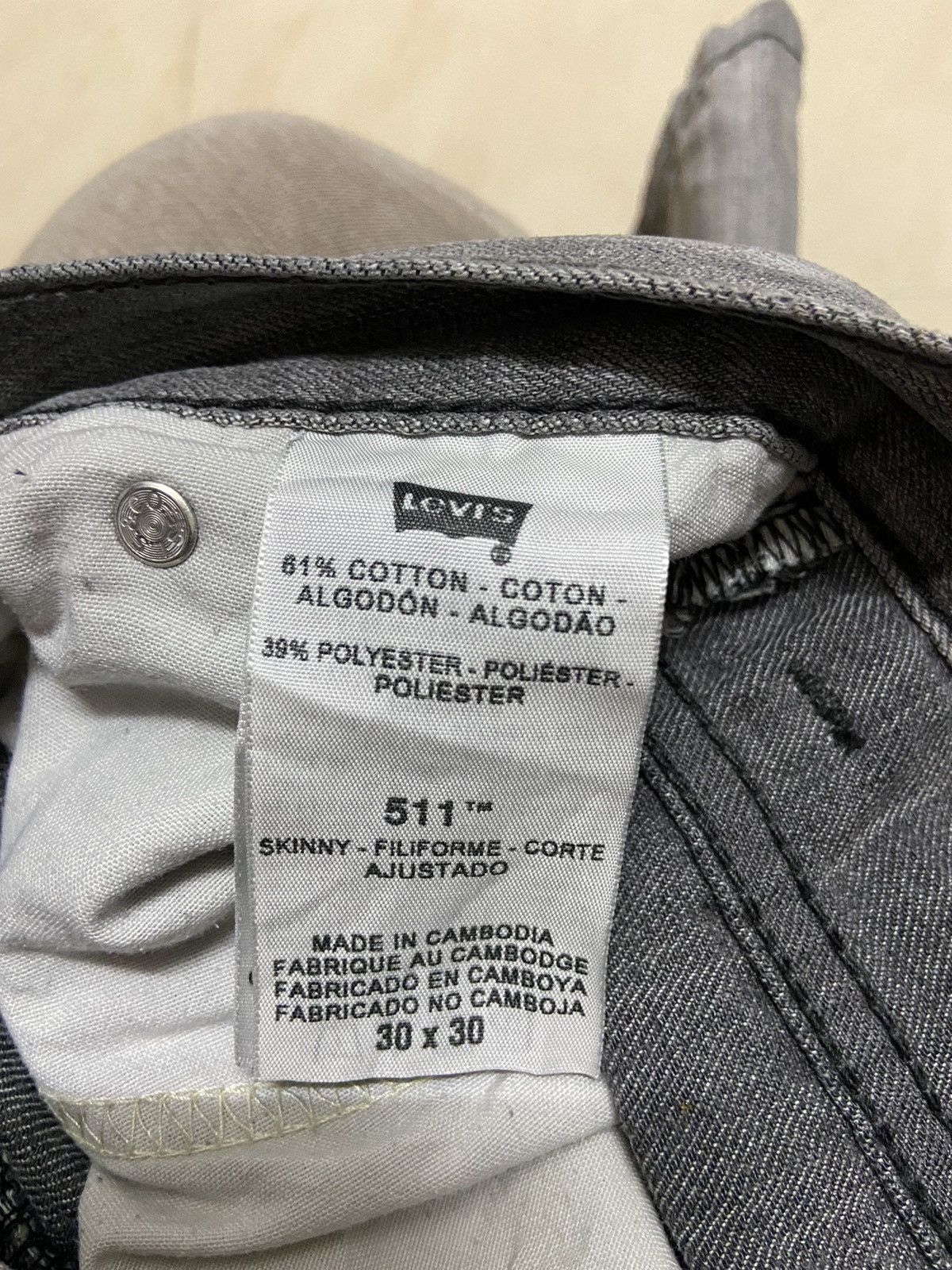 Levi's Vintage 511 Levis Jeans W30 black grey Size US 30 / EU 46 - 7 Thumbnail