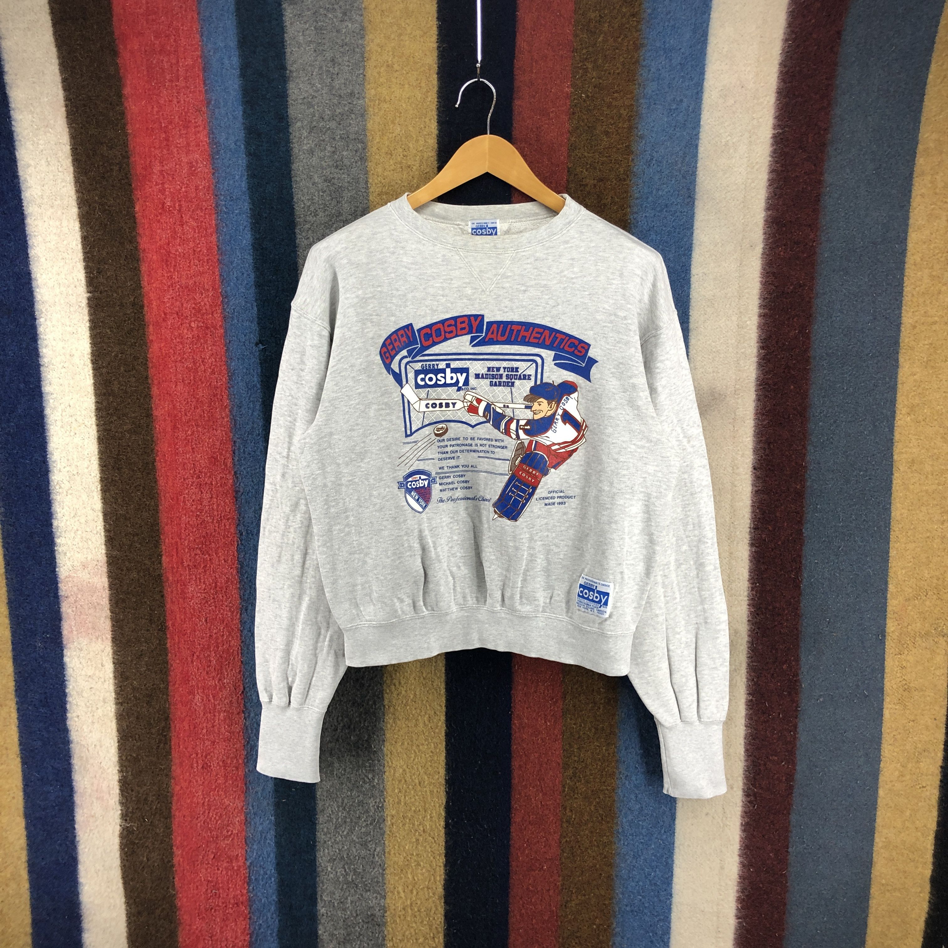 Vintage Vintage 1993 GERRY COSBY Crew Neck Sweatshirt #0229/K Size US M / EU 48-50 / 2 - 1 Thumbnail