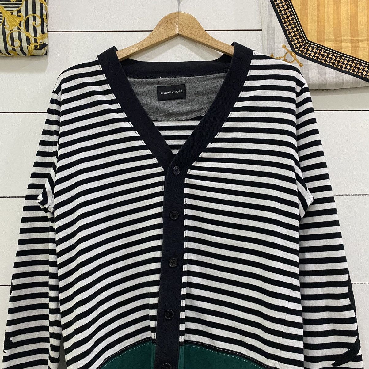 Issey Miyake × Japanese Brand × Tsumori Chisato Tsumori Chisato By Issey Miyake Striped Patchwork Cardigan Size US XS / EU 42 / 0 - 5 Thumbnail