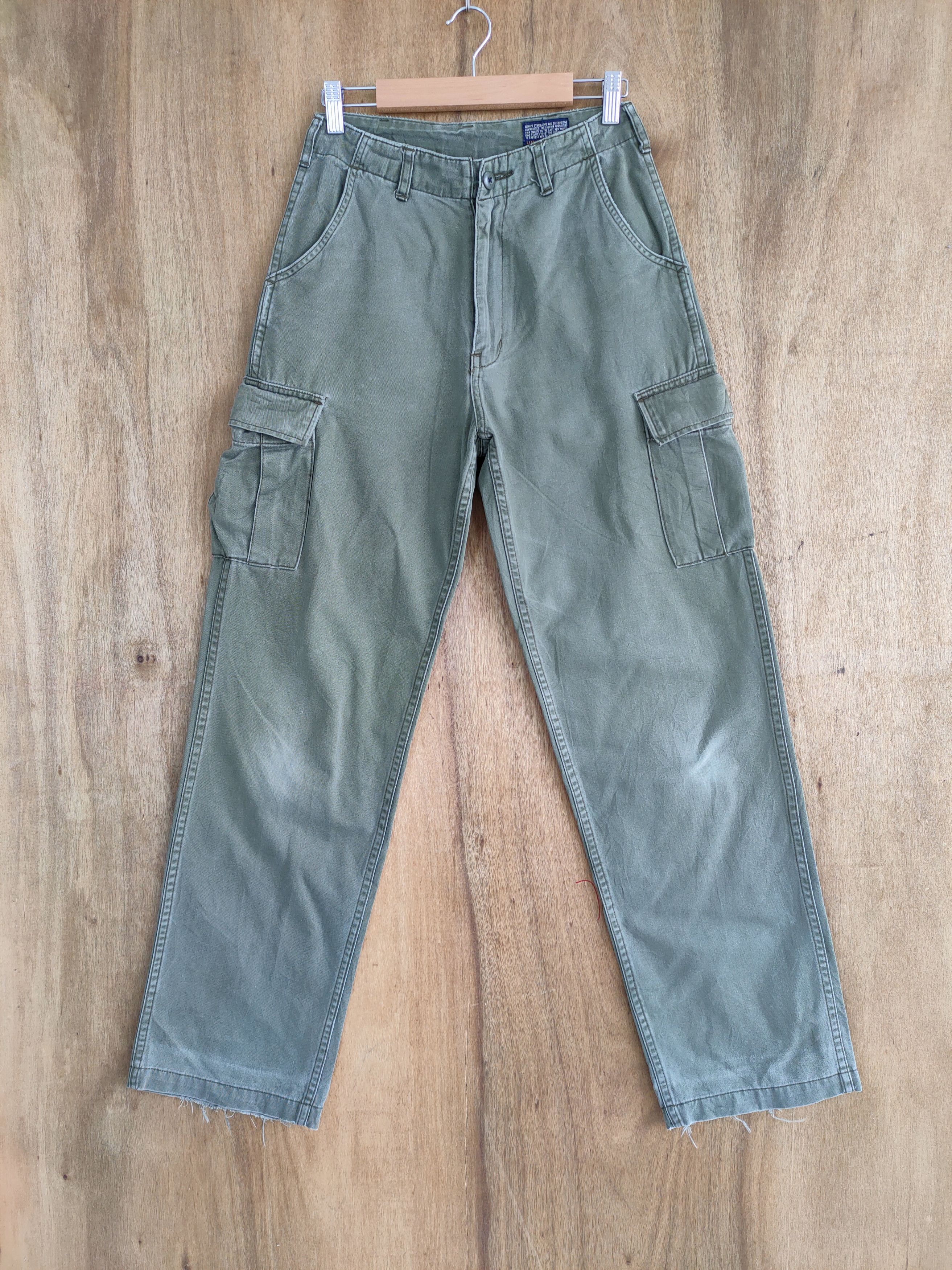 image of If Six Was Nine Baggy Faded Cargo Pants in Green, Men's (Size 26)