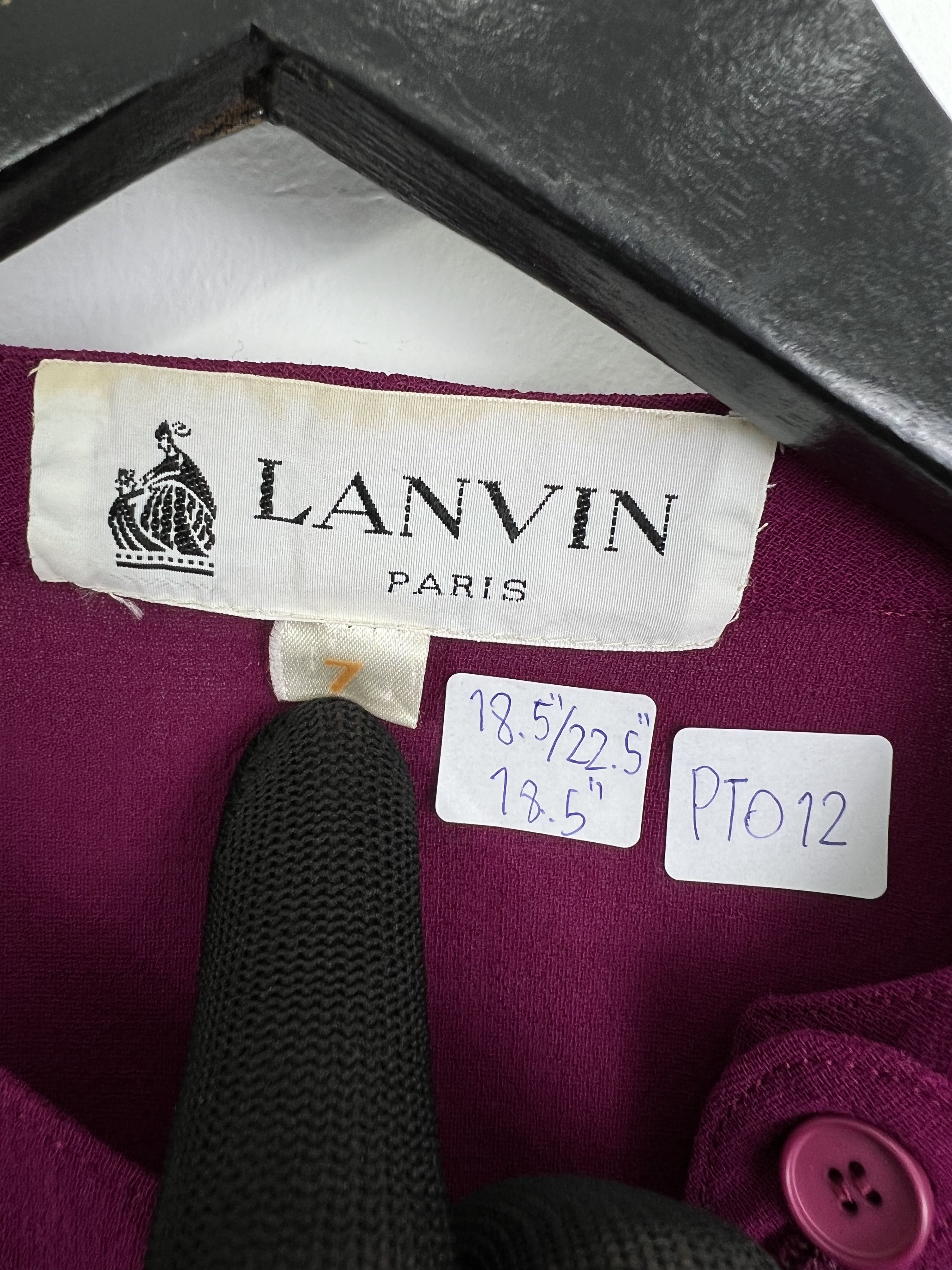 Lanvin Vintage Lanvin Paris Blouse GTMPT012 Size M / US 6-8 / IT 42-44 - 2 Thumbnail