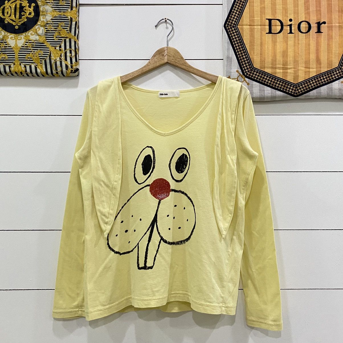 Issey Miyake × Japanese Brand × Ne-Net Ne-Net By Issey Miyake Rare Design Long sleeve Tee Tshirt Size US XS / EU 42 / 0 - 1 Thumbnail