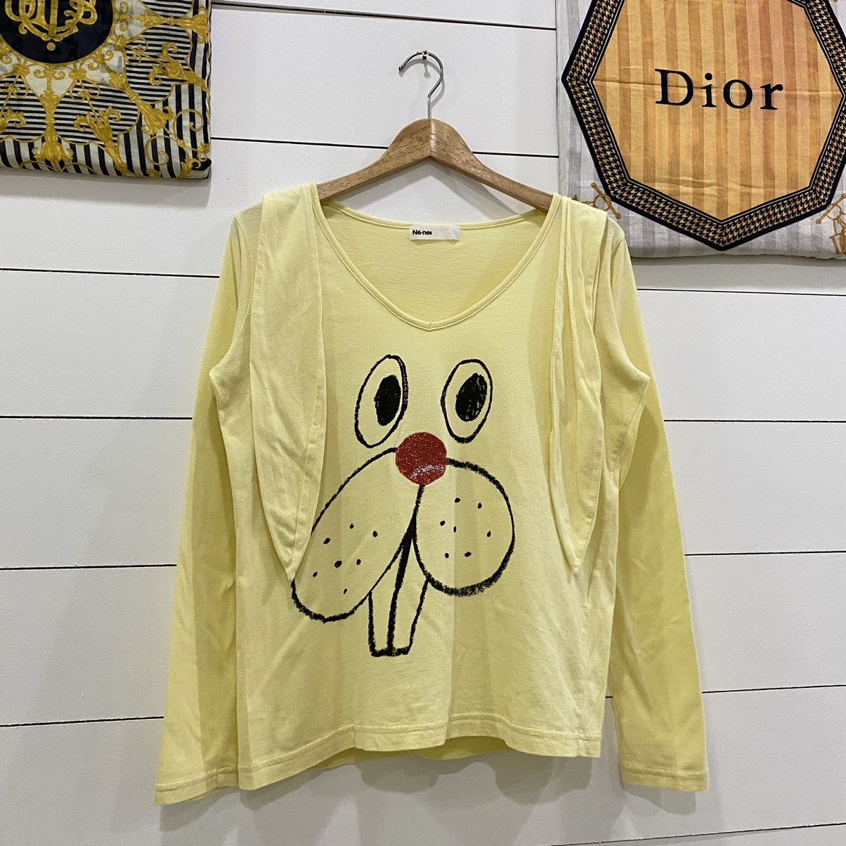 Issey Miyake × Japanese Brand × Ne-Net Ne-Net By Issey Miyake Rare Design Long sleeve Tee Tshirt Size US XS / EU 42 / 0 - 2 Thumbnail