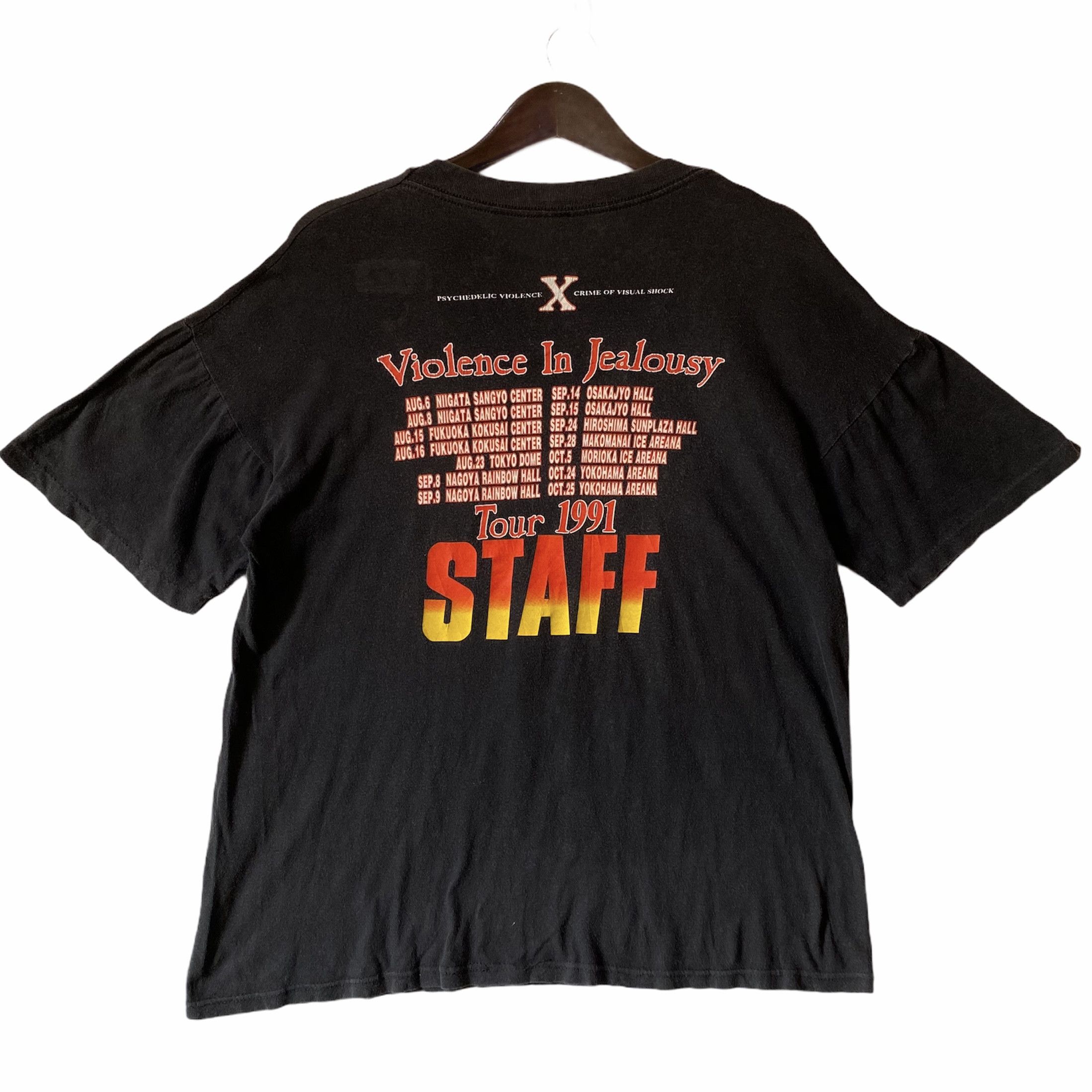 X(X JAPAN) 1991Tour 復刻STAFF Tシャツ X(X JAPAN) 1991Tour 復刻STAFF Tシャツ 90's / X JAPAN Violence In