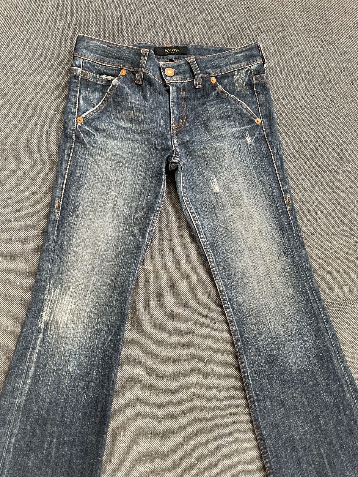 Flare Japanese Brand WOW Low Rise Jeans