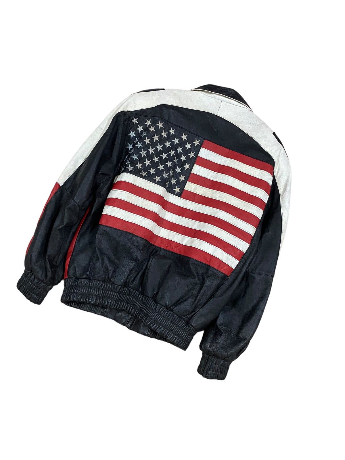 Vintage Vtg🔥Neo Blood Tokyo America Flag Leather Jacket Size US M / EU 48-50 / 2 - 16 Thumbnail