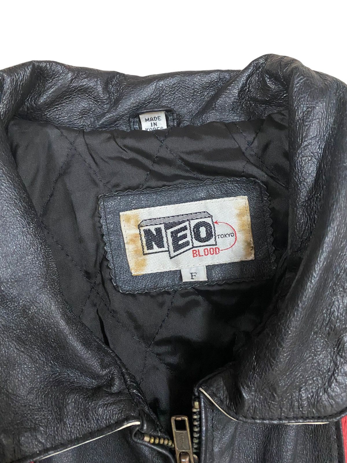 Vintage Vtg🔥Neo Blood Tokyo America Flag Leather Jacket Size US M / EU 48-50 / 2 - 12 Thumbnail