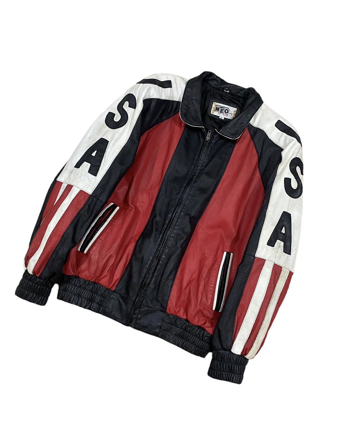 Vintage Vtg🔥Neo Blood Tokyo America Flag Leather Jacket Size US M / EU 48-50 / 2 - 11 Thumbnail