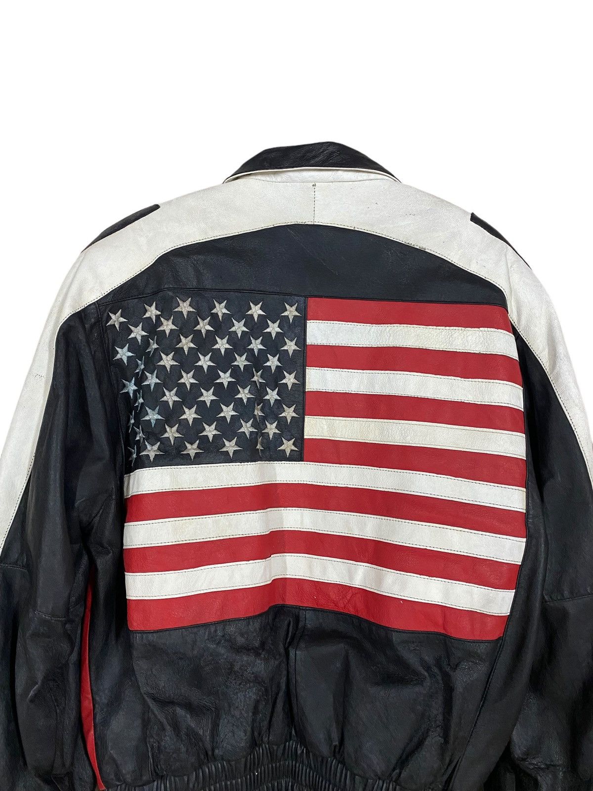 Vintage Vtg🔥Neo Blood Tokyo America Flag Leather Jacket Size US M / EU 48-50 / 2 - 13 Thumbnail