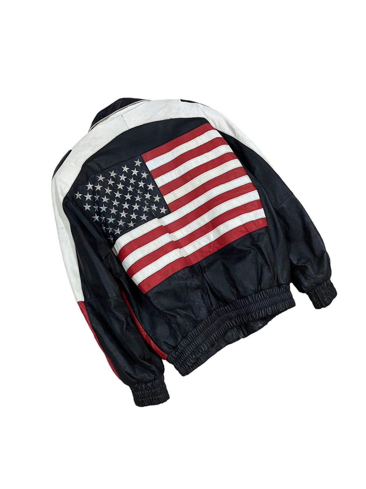 Vintage Vtg🔥Neo Blood Tokyo America Flag Leather Jacket Size US M / EU 48-50 / 2 - 15 Thumbnail