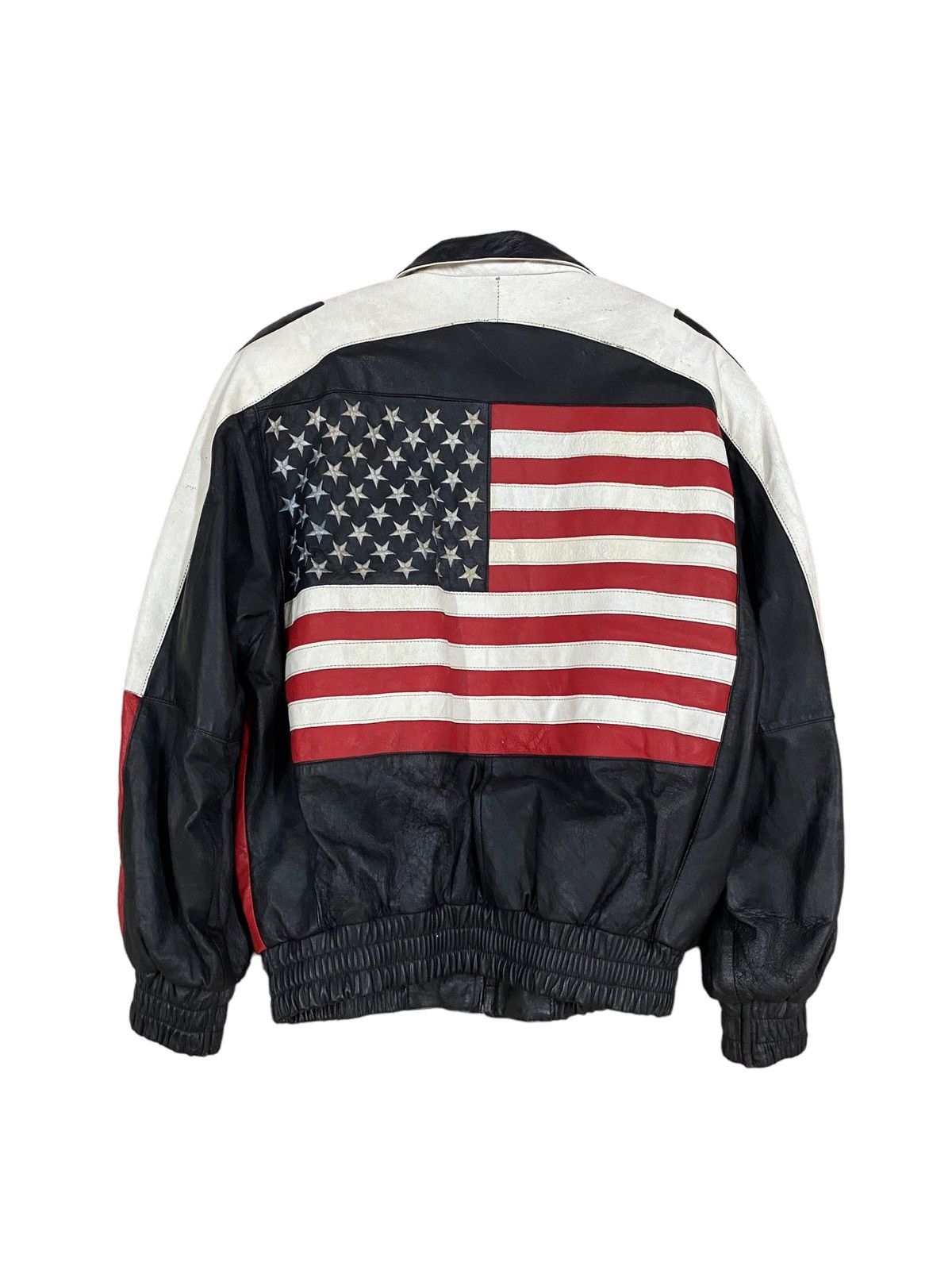 Vintage Vtg🔥Neo Blood Tokyo America Flag Leather Jacket Size US M / EU 48-50 / 2 - 2 Thumbnail