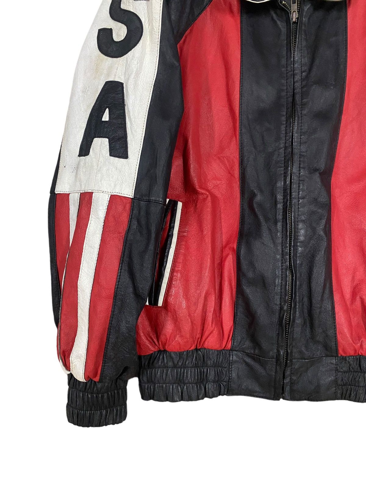 Vintage Vtg🔥Neo Blood Tokyo America Flag Leather Jacket Size US M / EU 48-50 / 2 - 8 Thumbnail