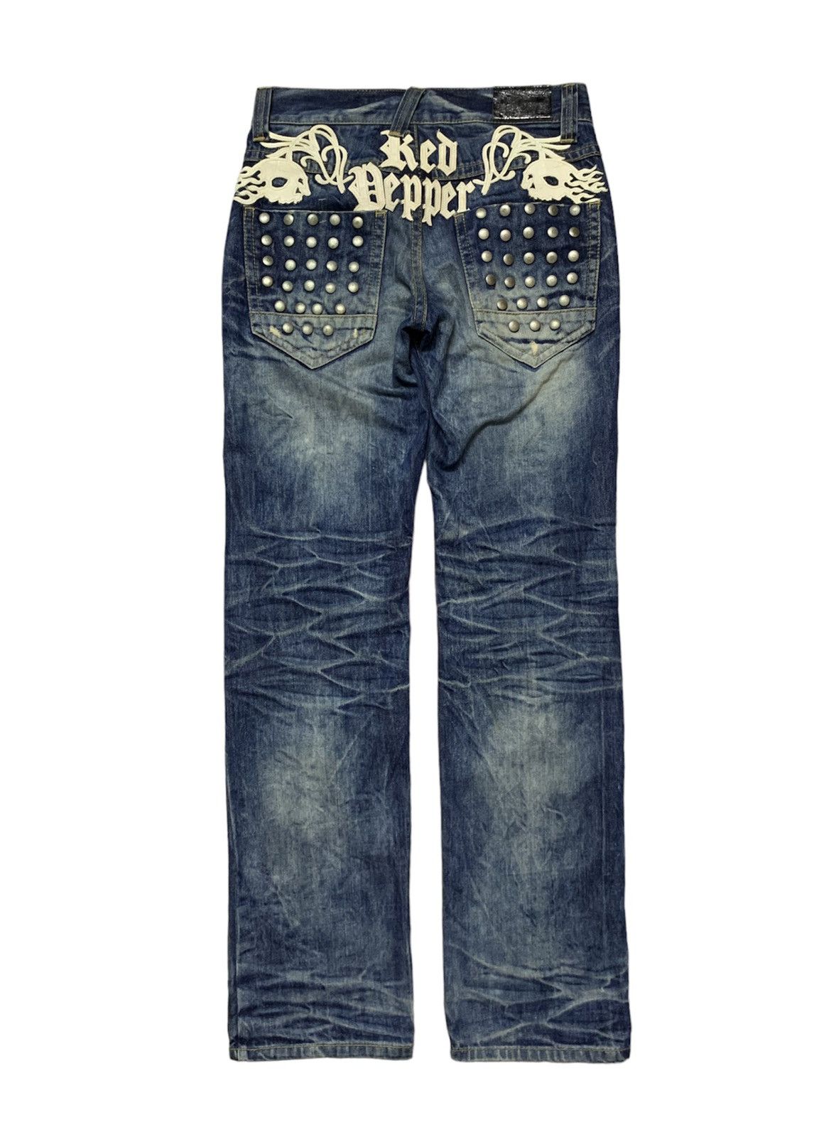 Hysteric Glamour Japanese Brand Red Pepper Washed Denim Straight Cut Size US 33 - 1 Thumbnail
