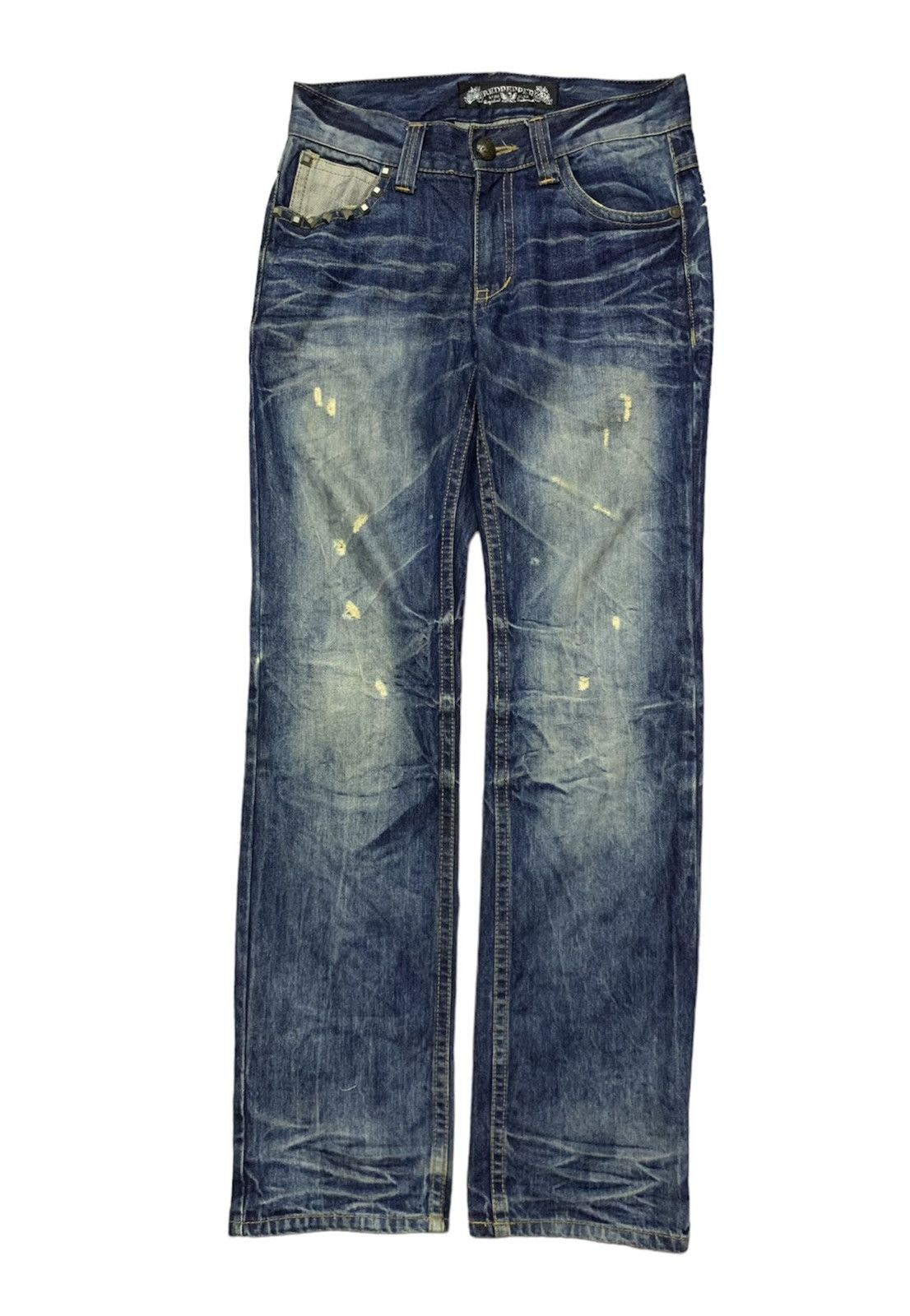 Hysteric Glamour Japanese Brand Red Pepper Washed Denim Straight Cut Size US 33 - 2 Thumbnail