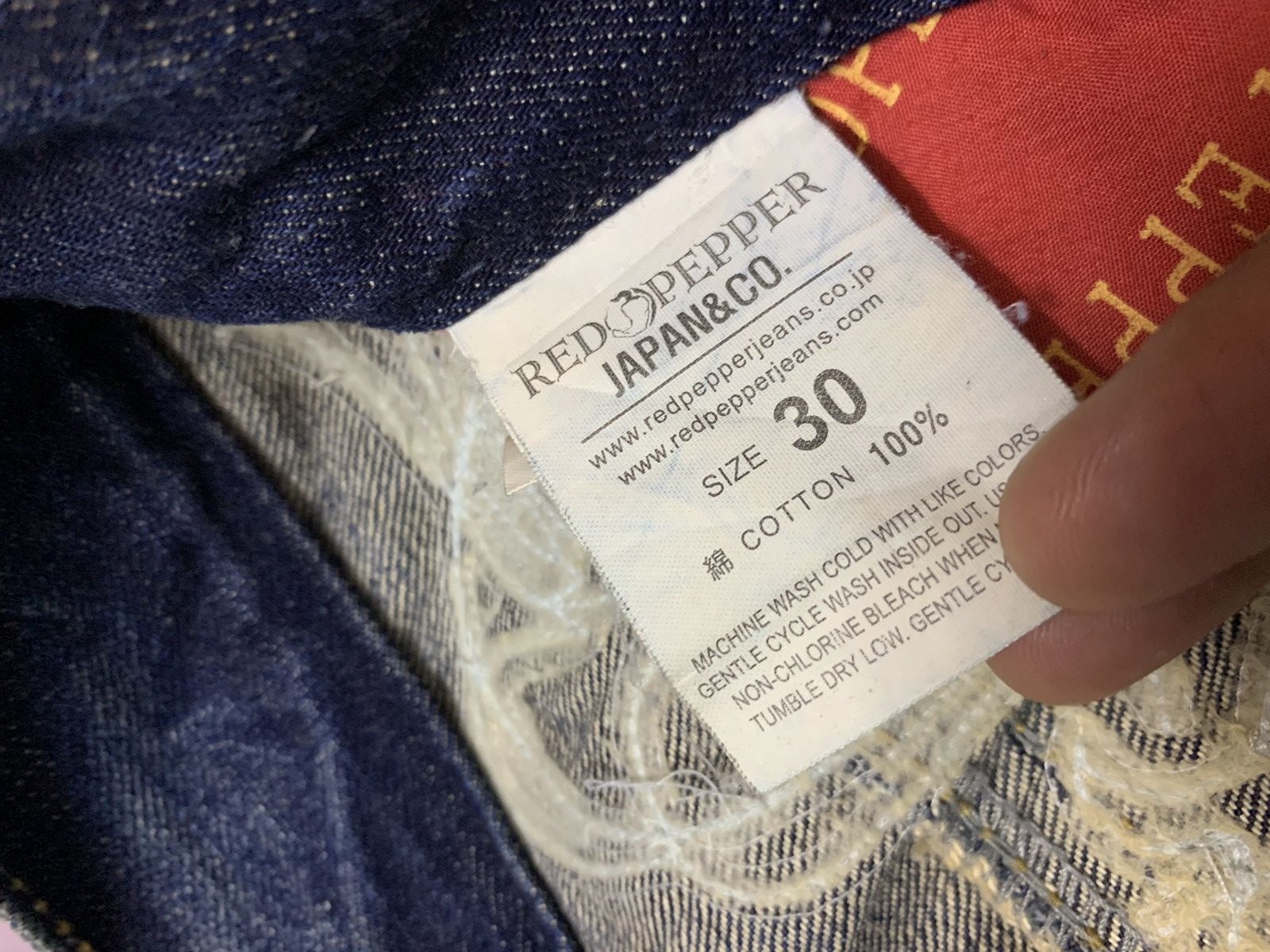 Hysteric Glamour Japanese Brand Red Pepper Washed Denim Straight Cut Size US 33 - 8 Thumbnail