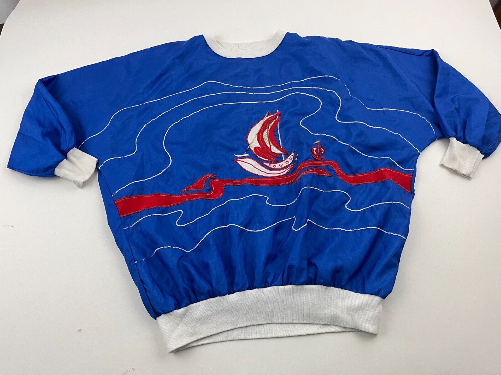 Vintage Vintage Adolfo Nautical Embroidered Shirt Large Sailing Size US L / EU 52-54 / 3 - 3 Thumbnail