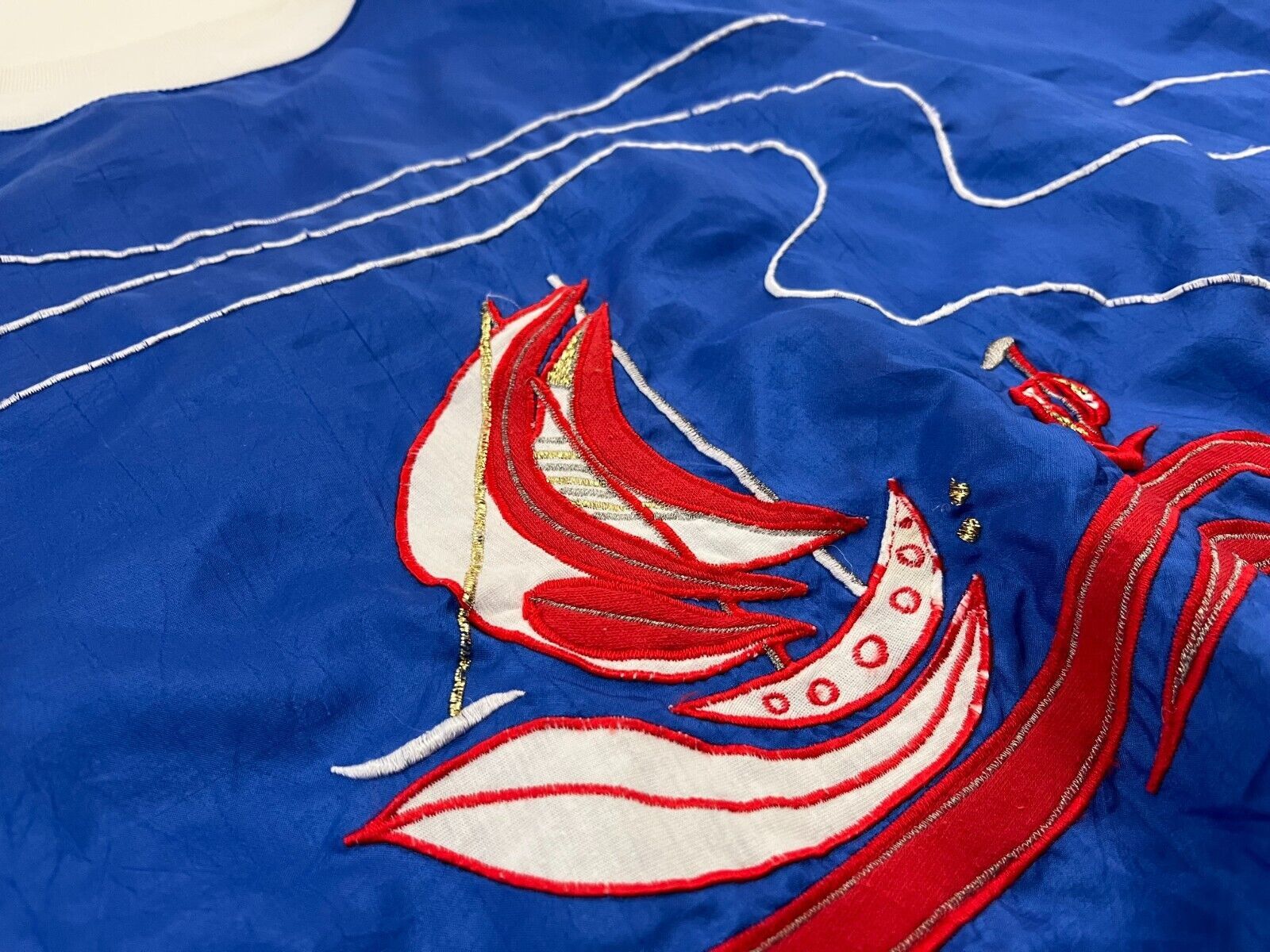 Vintage Vintage Adolfo Nautical Embroidered Shirt Large Sailing Size US L / EU 52-54 / 3 - 4 Thumbnail