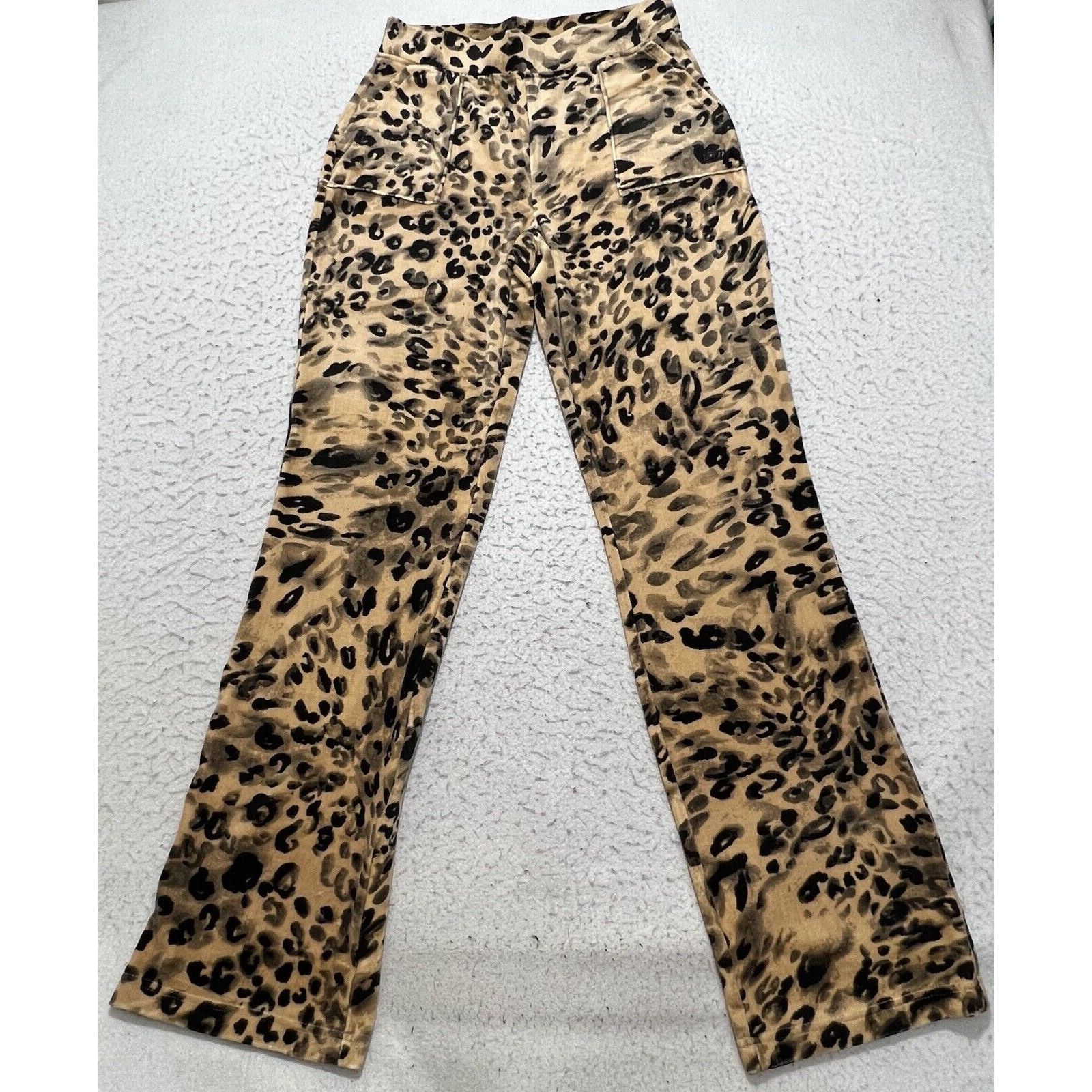 Juicy Couture Juicy Couture Animal Print Swirl Velvet Velour Sweatpants