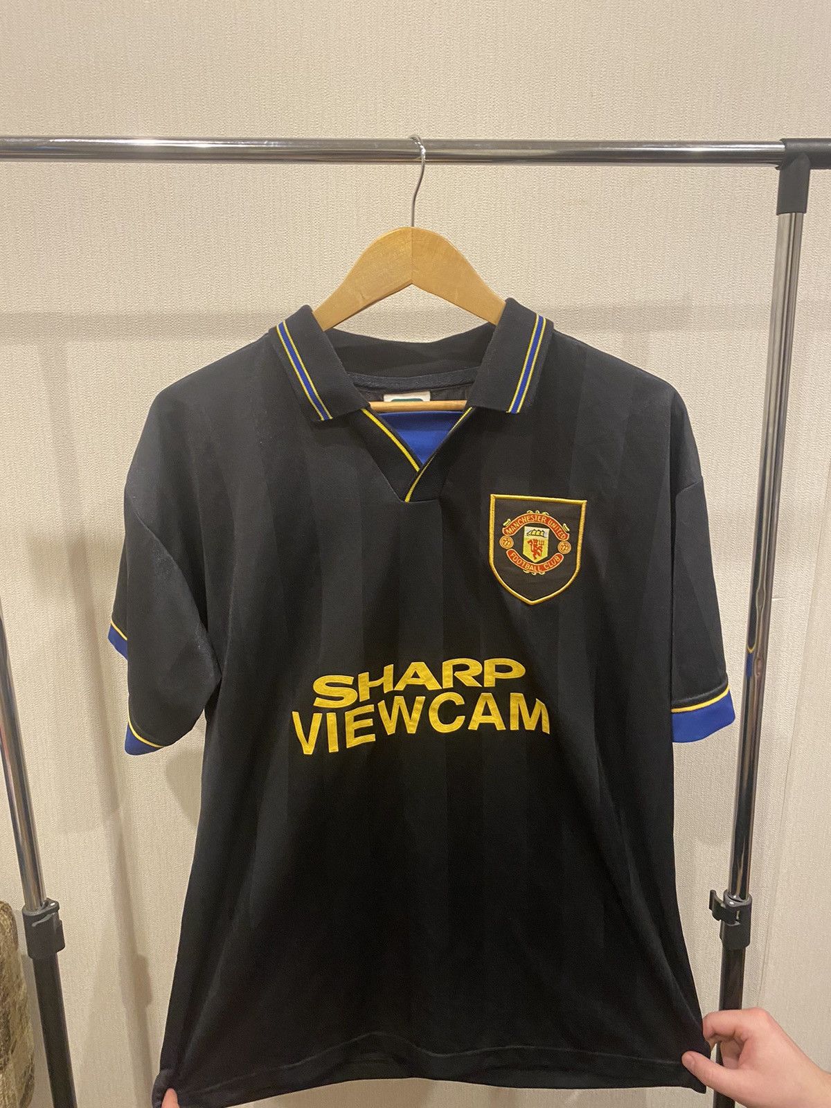 Manchester United Retro Soccer Jersey Score Draw #7