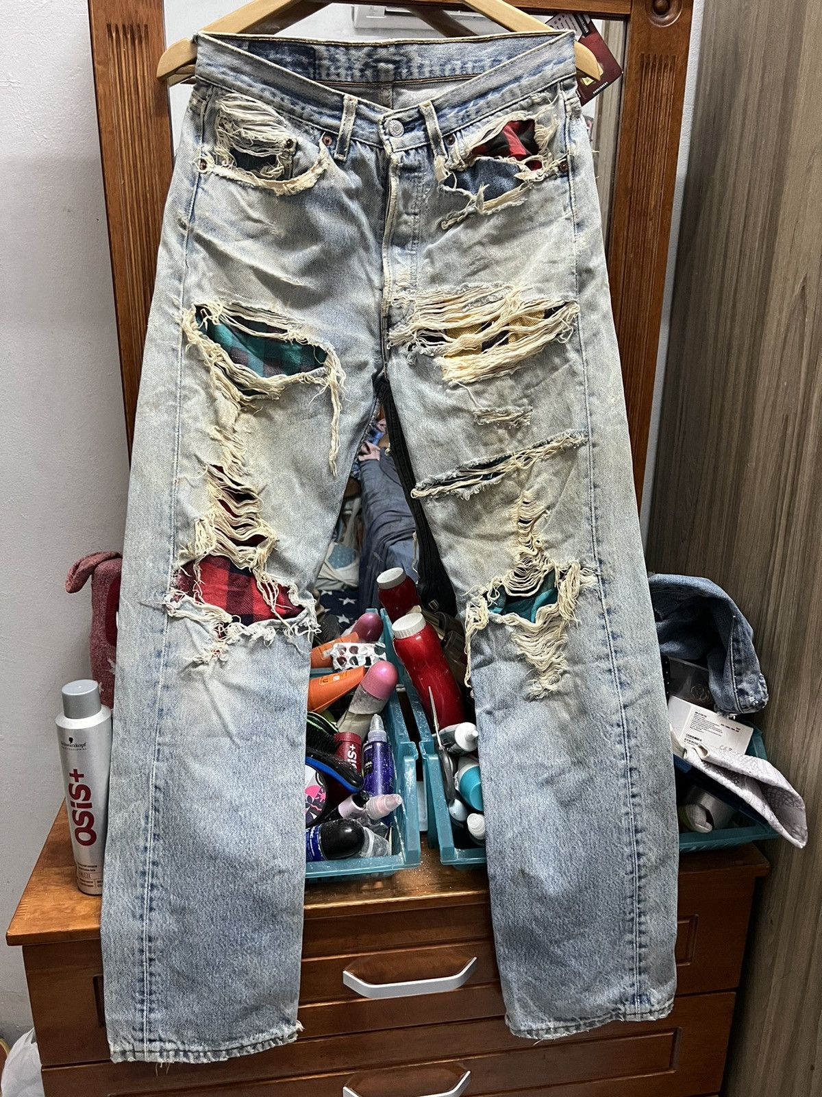 Levi's Vintage Clothing Levis 501 xx USA vintage 90s distressed rugged nice Size US 32 / EU 48 - 2 Thumbnail