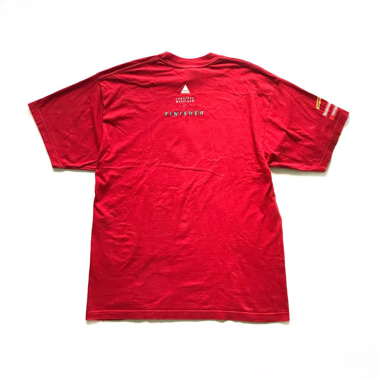 Nike × Vintage Vintage Red Nike Tee 1999 Jungfrau Marathon Size US L / EU 52-54 / 3 - 5 Thumbnail