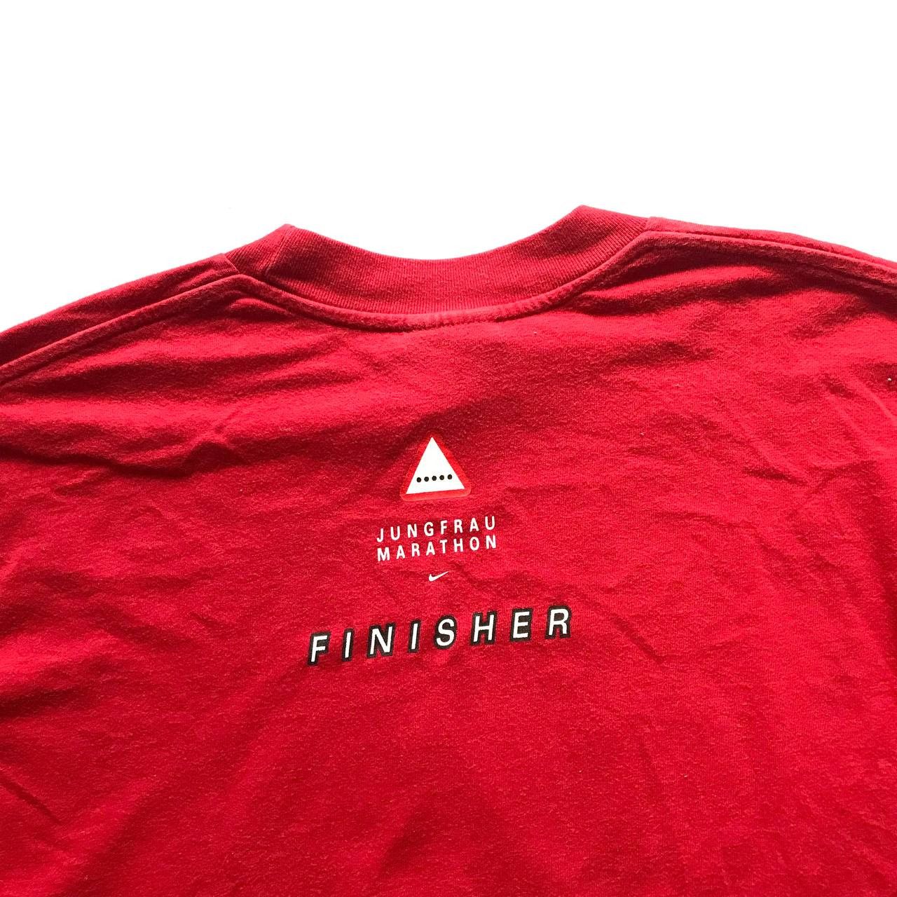 Nike × Vintage Vintage Red Nike Tee 1999 Jungfrau Marathon Size US L / EU 52-54 / 3 - 6 Thumbnail