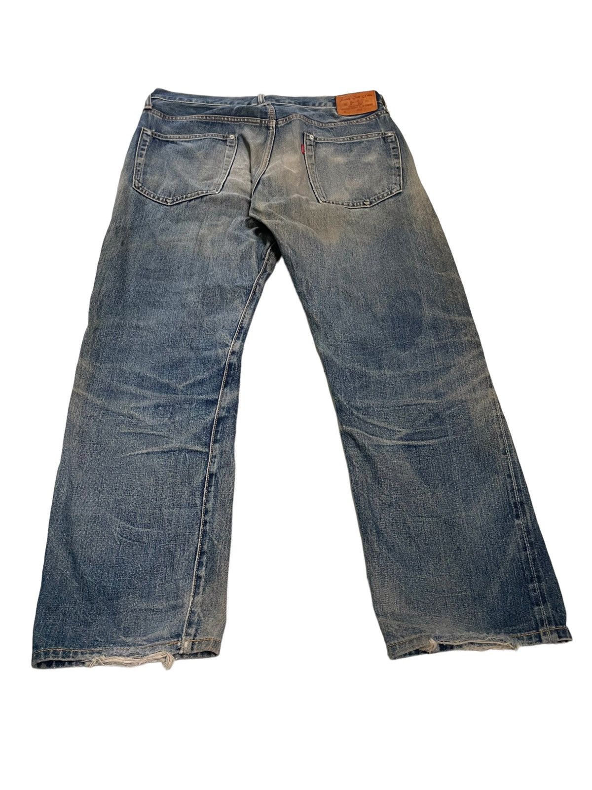 Japanese Brand × Johnbull 💥 SEWING CHOP JOHN BULL DISTRESSED SELVEDGE JAPAN DENIM Size US 36 / EU 52 - 7 Thumbnail