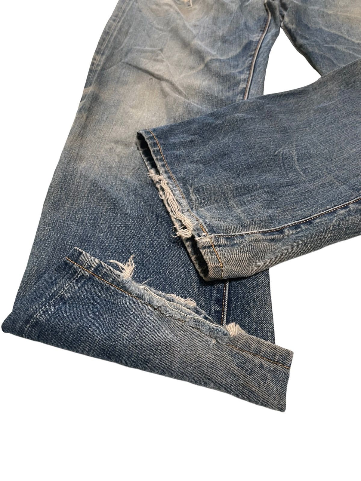 Japanese Brand × Johnbull 💥 SEWING CHOP JOHN BULL DISTRESSED SELVEDGE JAPAN DENIM Size US 36 / EU 52 - 5 Thumbnail