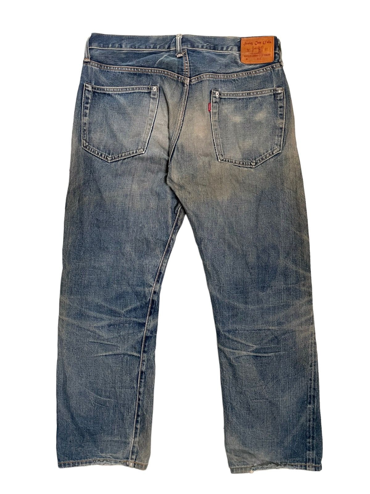 Japanese Brand × Johnbull 💥 SEWING CHOP JOHN BULL DISTRESSED SELVEDGE JAPAN DENIM Size US 36 / EU 52 - 8 Thumbnail