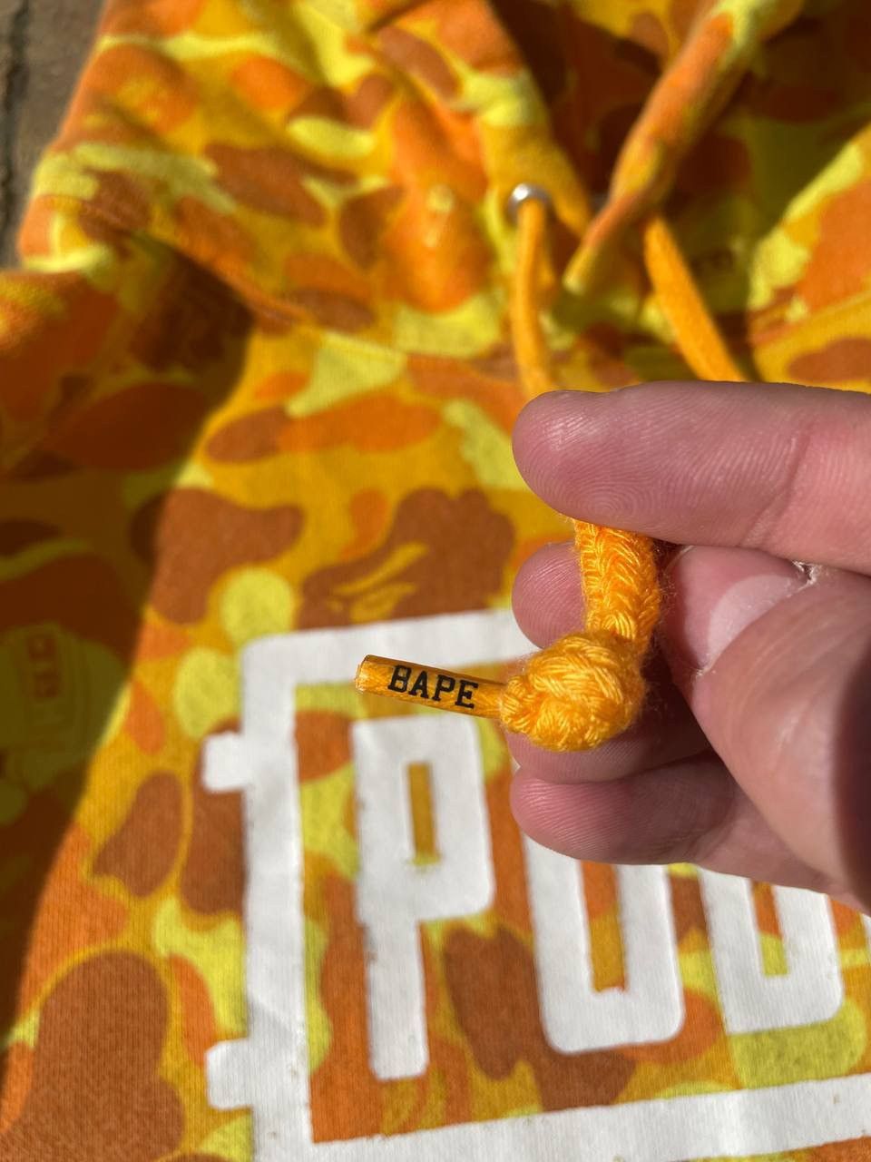 Bape Bape PUBG Yellow Orange Camo Hoodie Rare Size US M / EU 48-50 / 2 - 9 Thumbnail