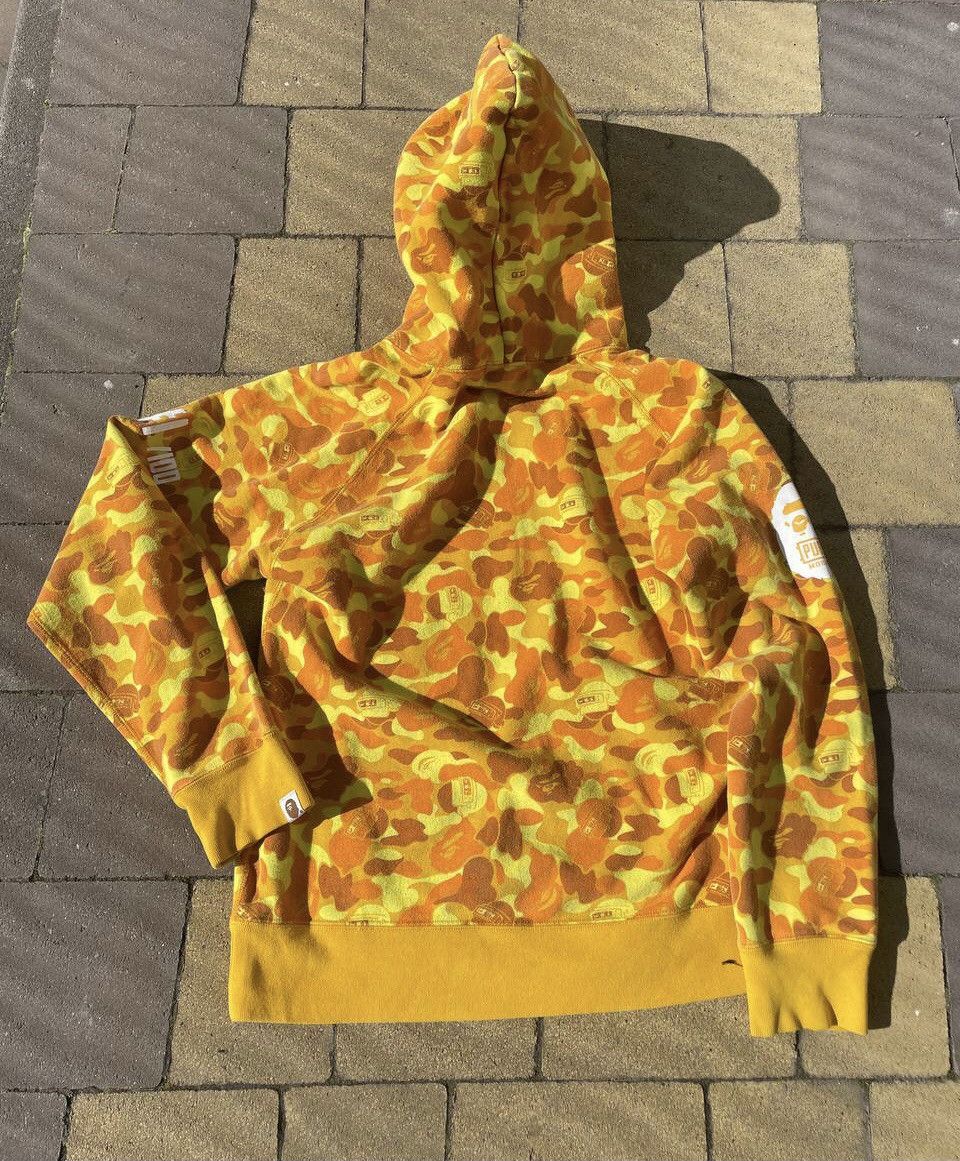 Bape PUBG Yellow Orange Camo Hoodie Rare