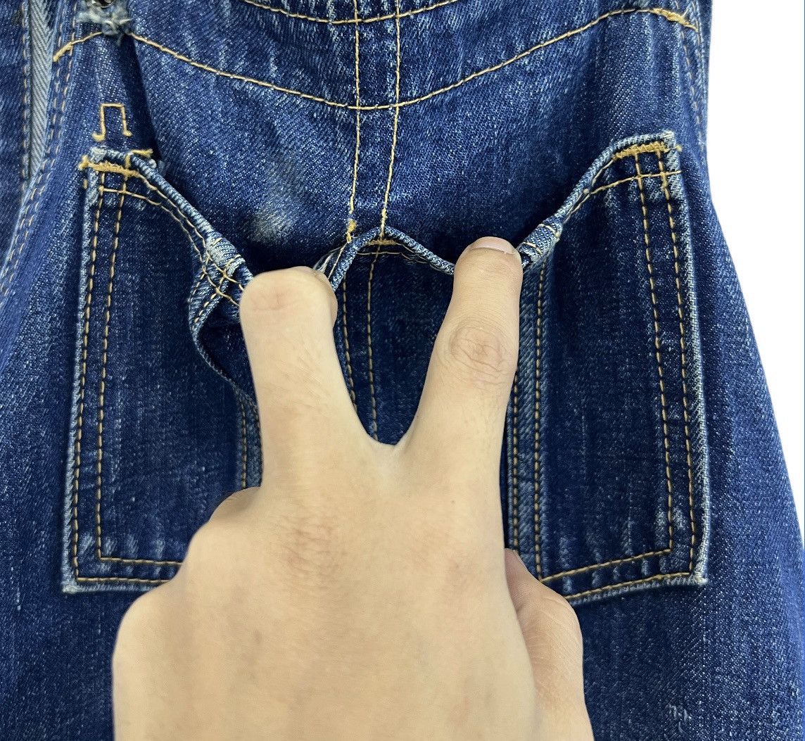 Big John × Vintage Vintage BIG JOHN Denim Overalls High Back Workwear Distresse Size US 30 / EU 46 - 6 Thumbnail