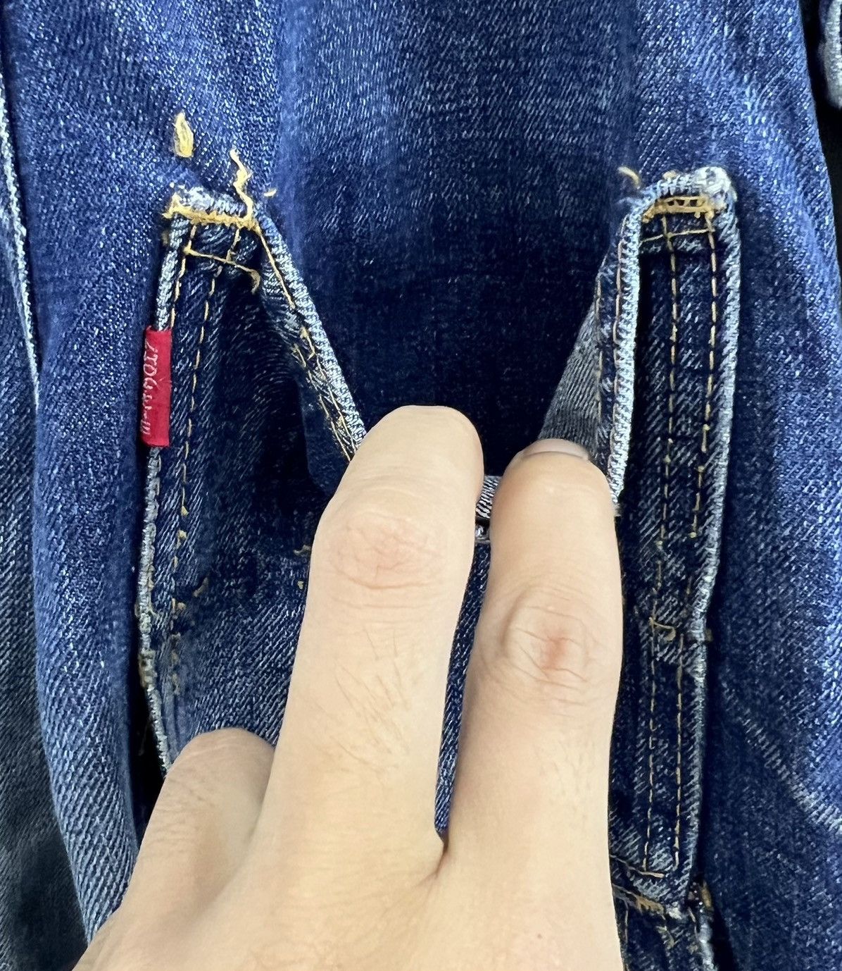 Big John × Vintage Vintage BIG JOHN Denim Overalls High Back Workwear Distresse Size US 30 / EU 46 - 11 Thumbnail