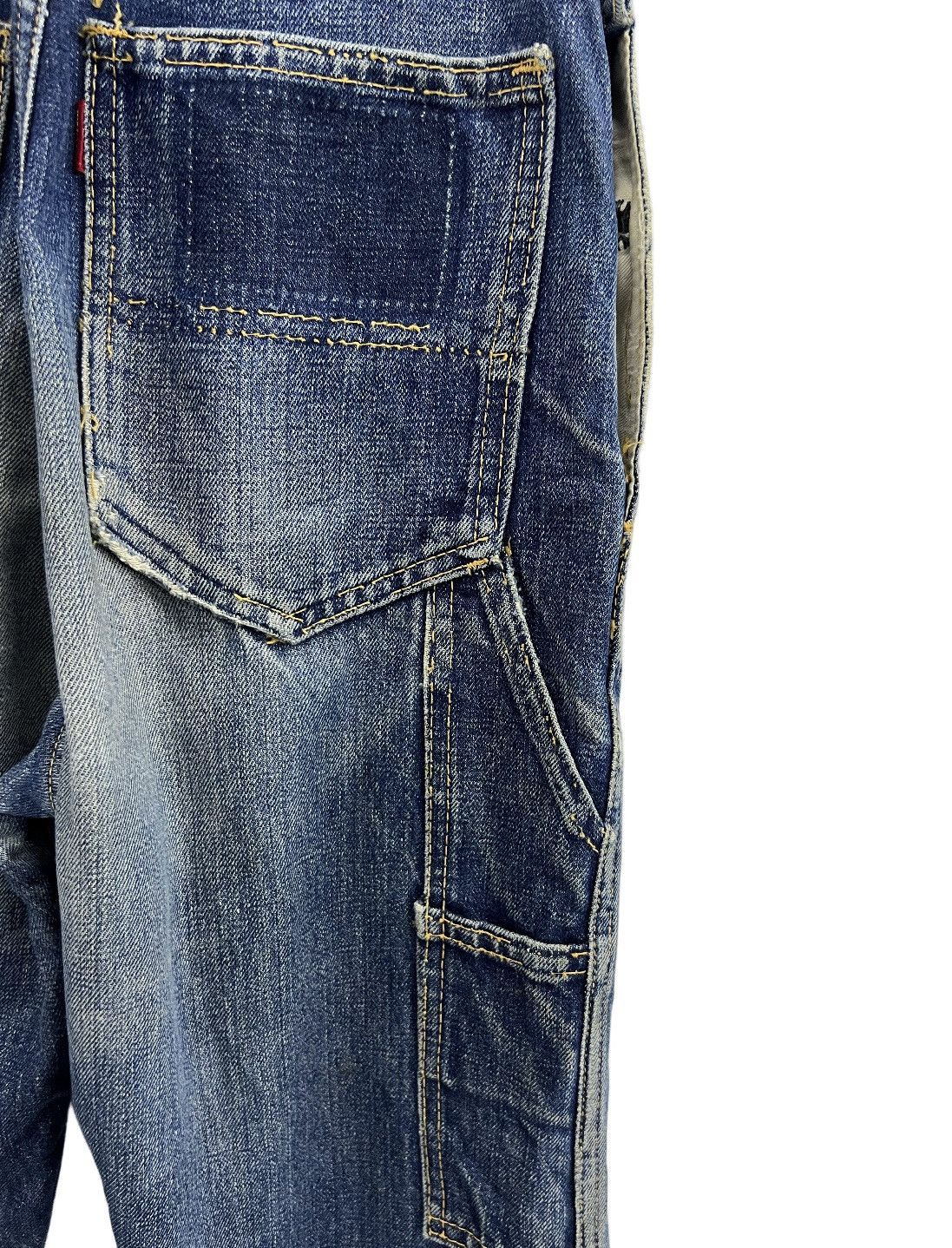 Big John × Vintage Vintage BIG JOHN Denim Overalls High Back Workwear Distresse Size US 30 / EU 46 - 10 Thumbnail