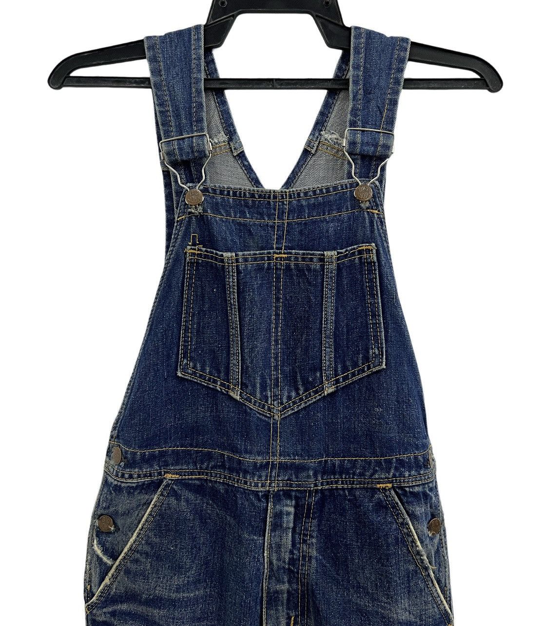 Big John × Vintage Vintage BIG JOHN Denim Overalls High Back Workwear Distresse Size US 30 / EU 46 - 3 Thumbnail