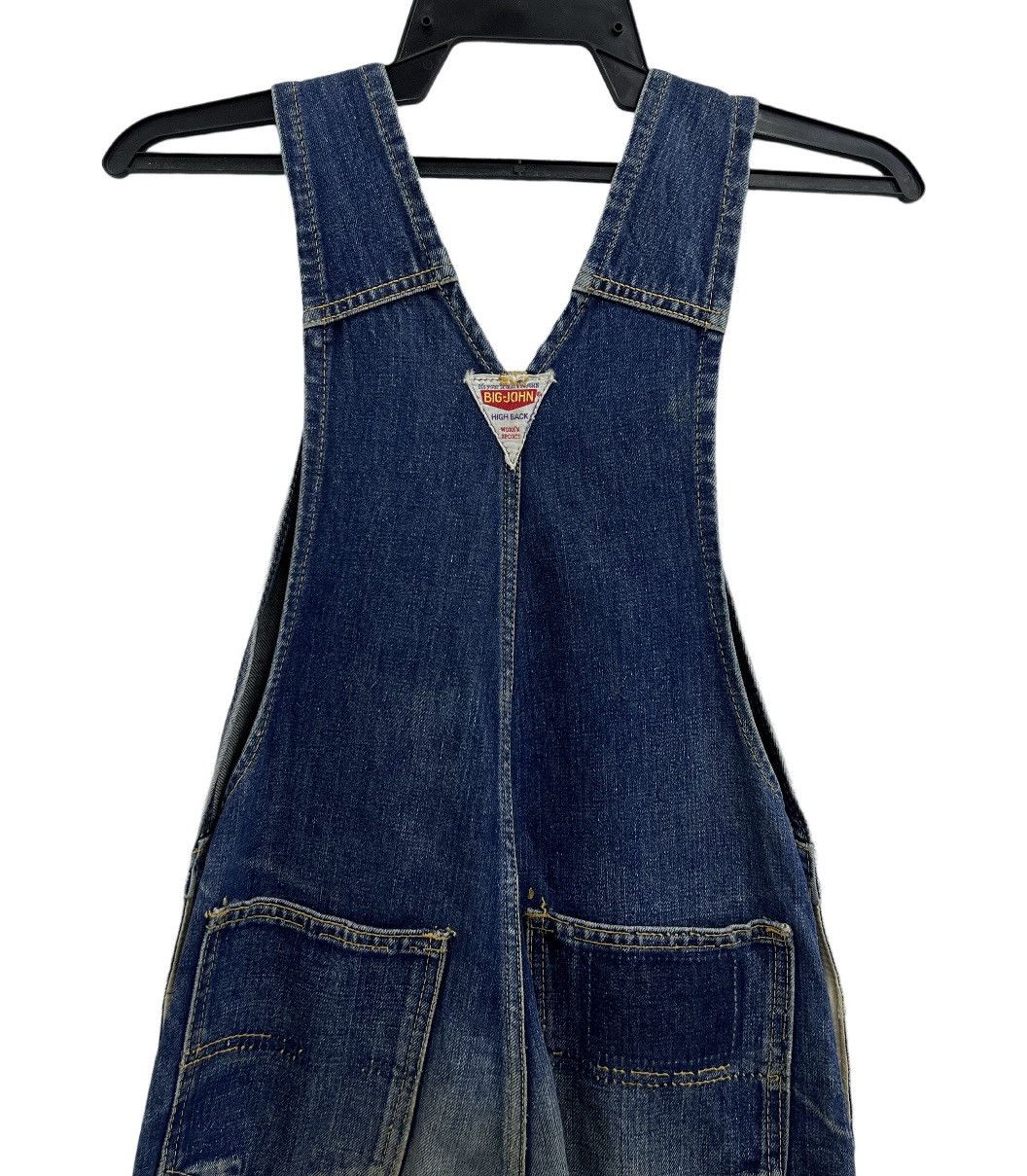 Big John × Vintage Vintage BIG JOHN Denim Overalls High Back Workwear Distresse Size US 30 / EU 46 - 4 Thumbnail