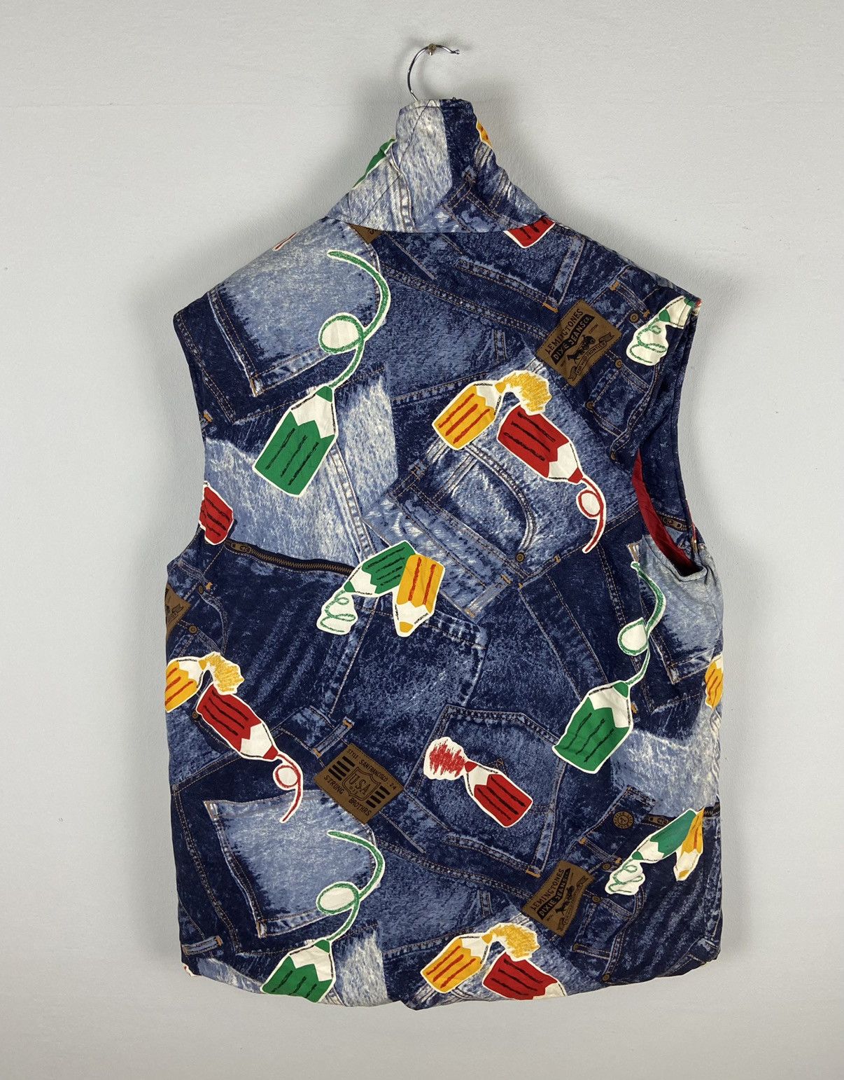 Vintage square circle marvellous OG Over Print Vest Jacket Size US XL / EU 56 / 4 - 7 Thumbnail
