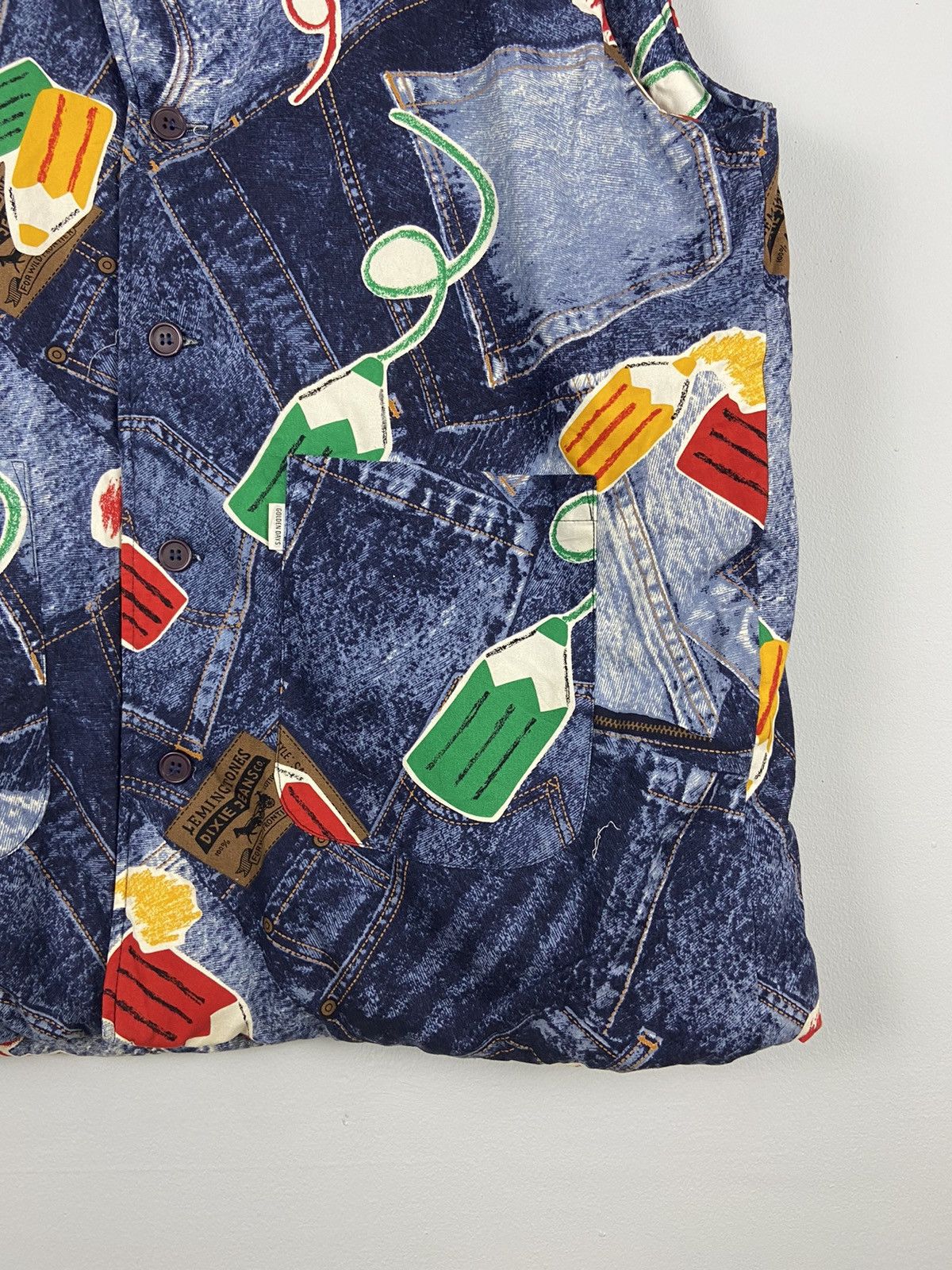 Vintage square circle marvellous OG Over Print Vest Jacket Size US XL / EU 56 / 4 - 3 Thumbnail