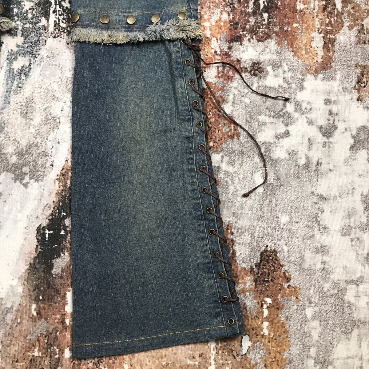 If Six Was Nine × Japanese Brand × Vintage Vintage Japanese Brand Flare Avant Garden Style Denim Jeans Size 28" / US 6 / IT 42 - 7 Thumbnail