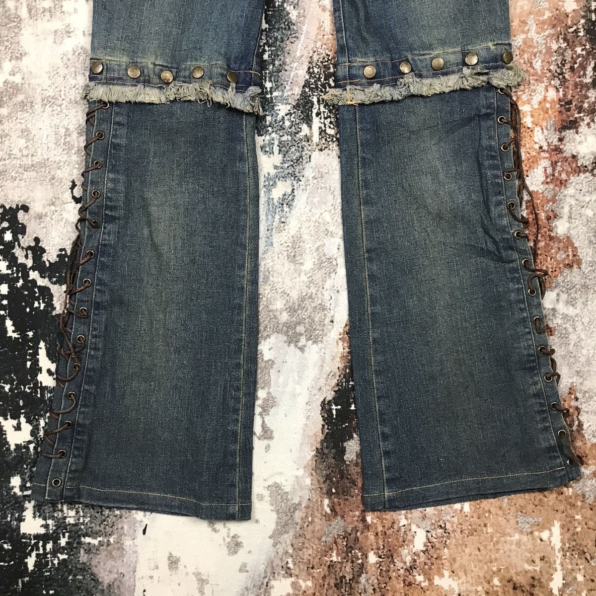 If Six Was Nine × Japanese Brand × Vintage Vintage Japanese Brand Flare Avant Garden Style Denim Jeans Size 28" / US 6 / IT 42 - 11 Thumbnail